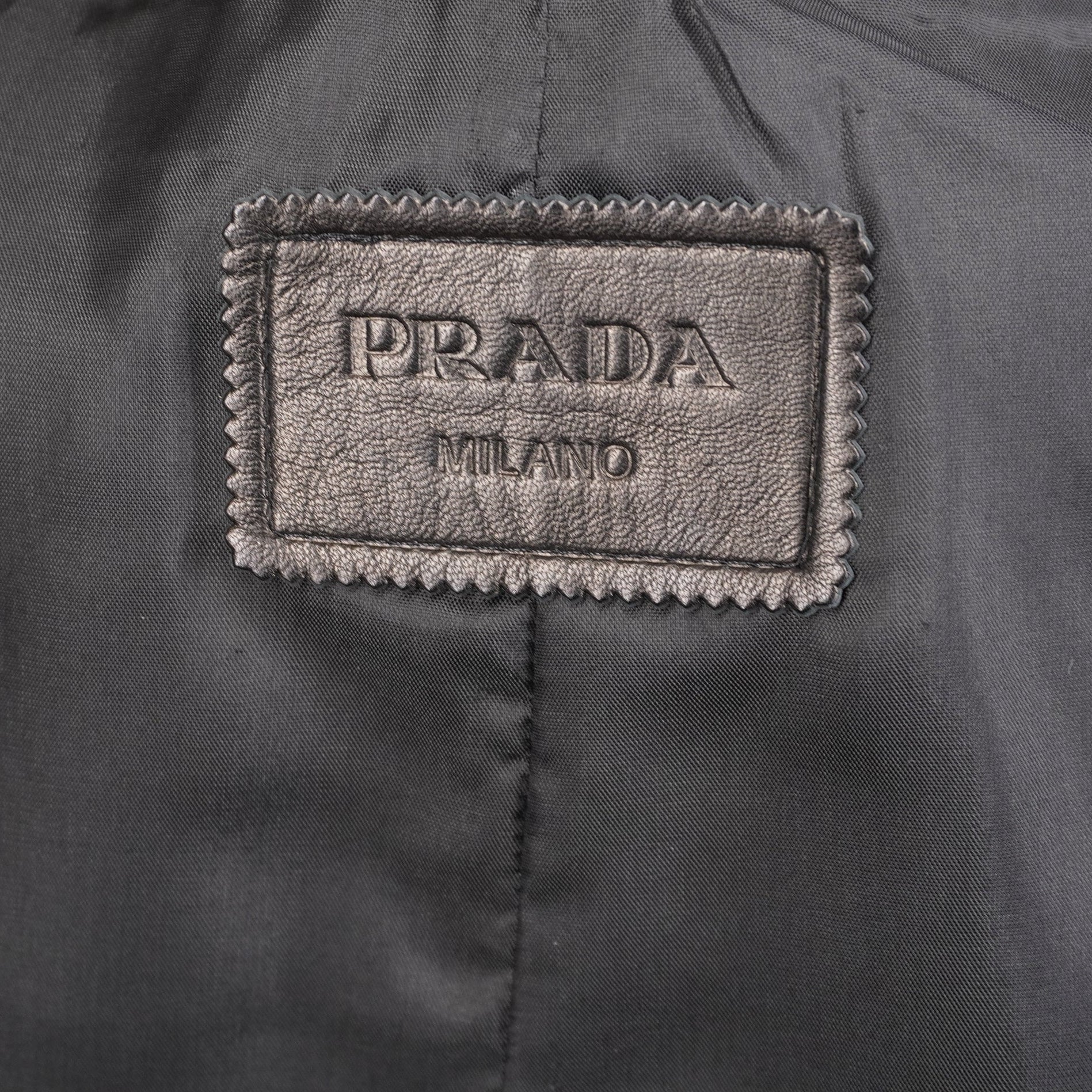 PRE-OWNED PRADA Rider Jacket Size 40 M Women's Black Lambskin