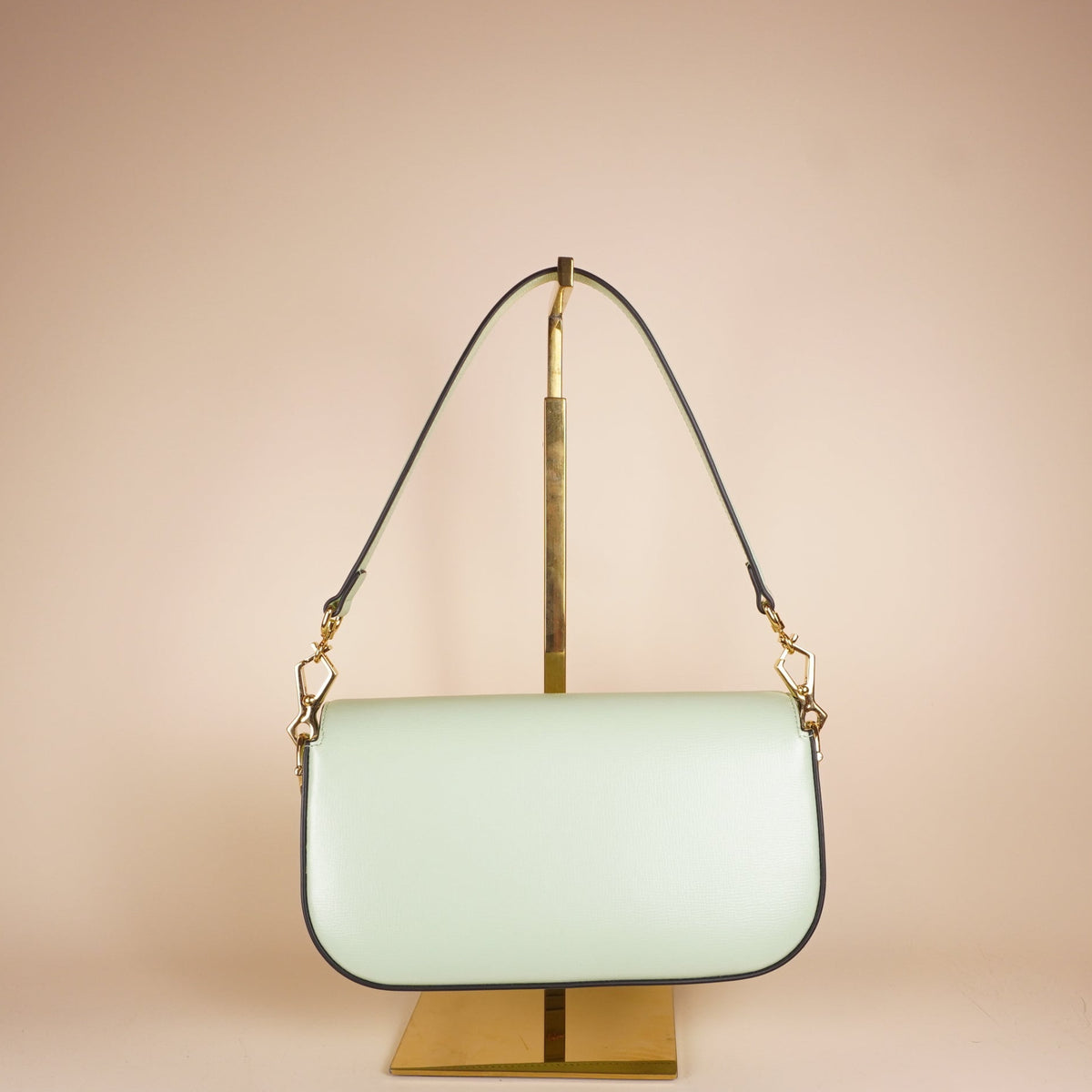 PRE-OWNED GG Mint Green Leather Horsebit 1955 Small Shoulder Bag