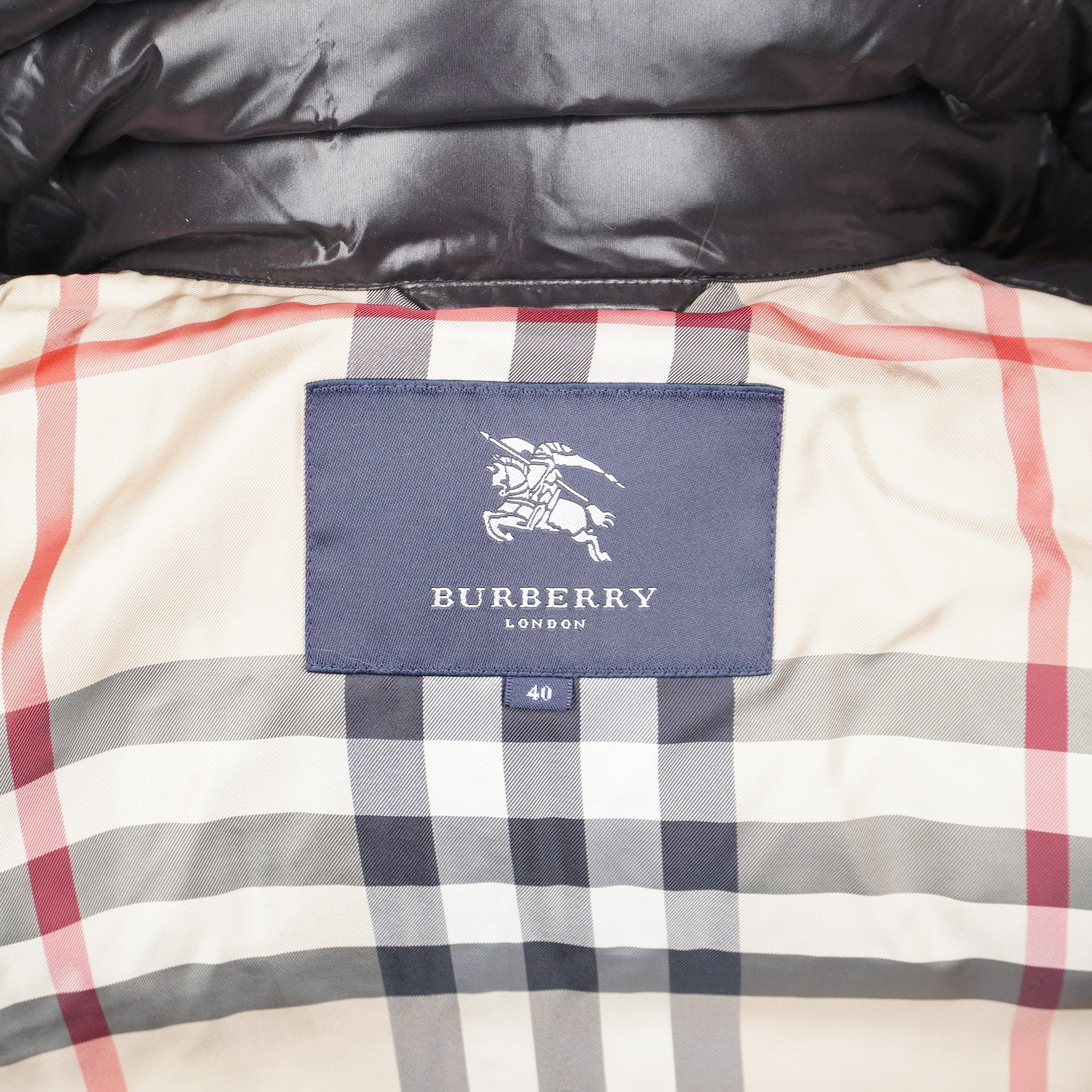 PRE-OWNED Burberry LONDON Down Coat Black Women's M