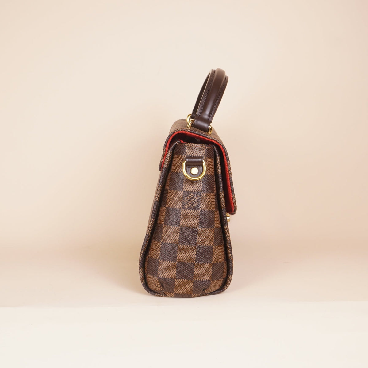 PRE-OWNED LV Damier Ebene Canvas Croisette Shoulder Bag