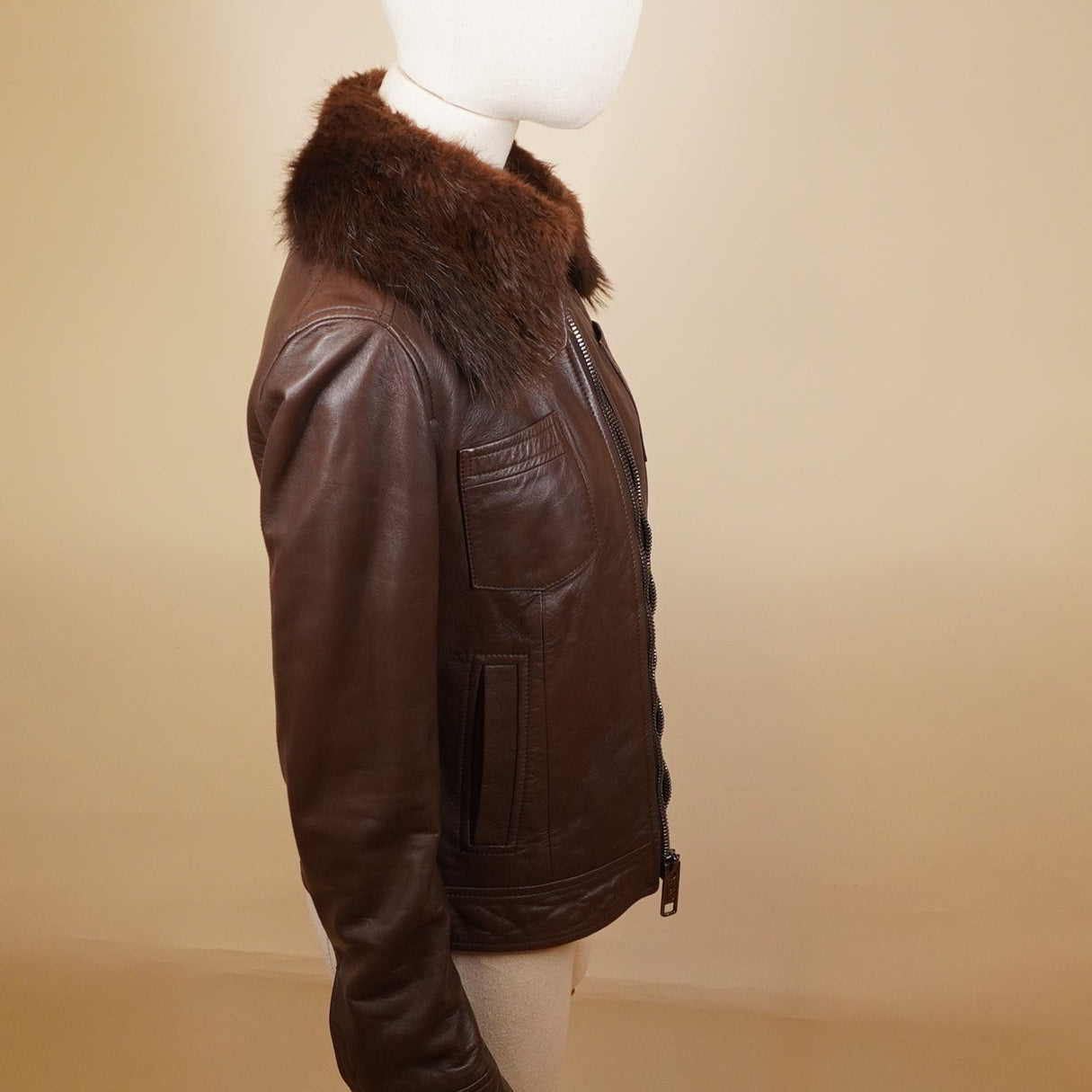 PRE-OWNED D&G Lightweight Jacket Dark Brown Women's XS