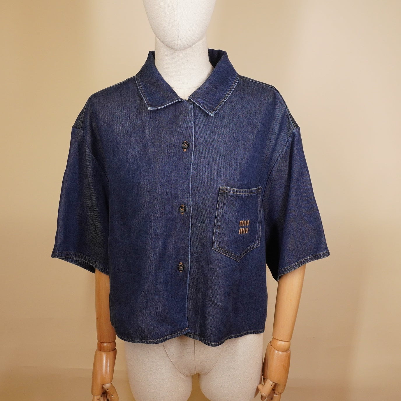 PRE-OWNED Denim Shirt Lyocell Women's S