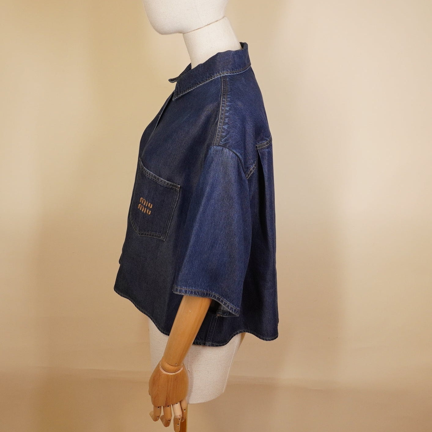 PRE-OWNED Denim Shirt Lyocell Women's S