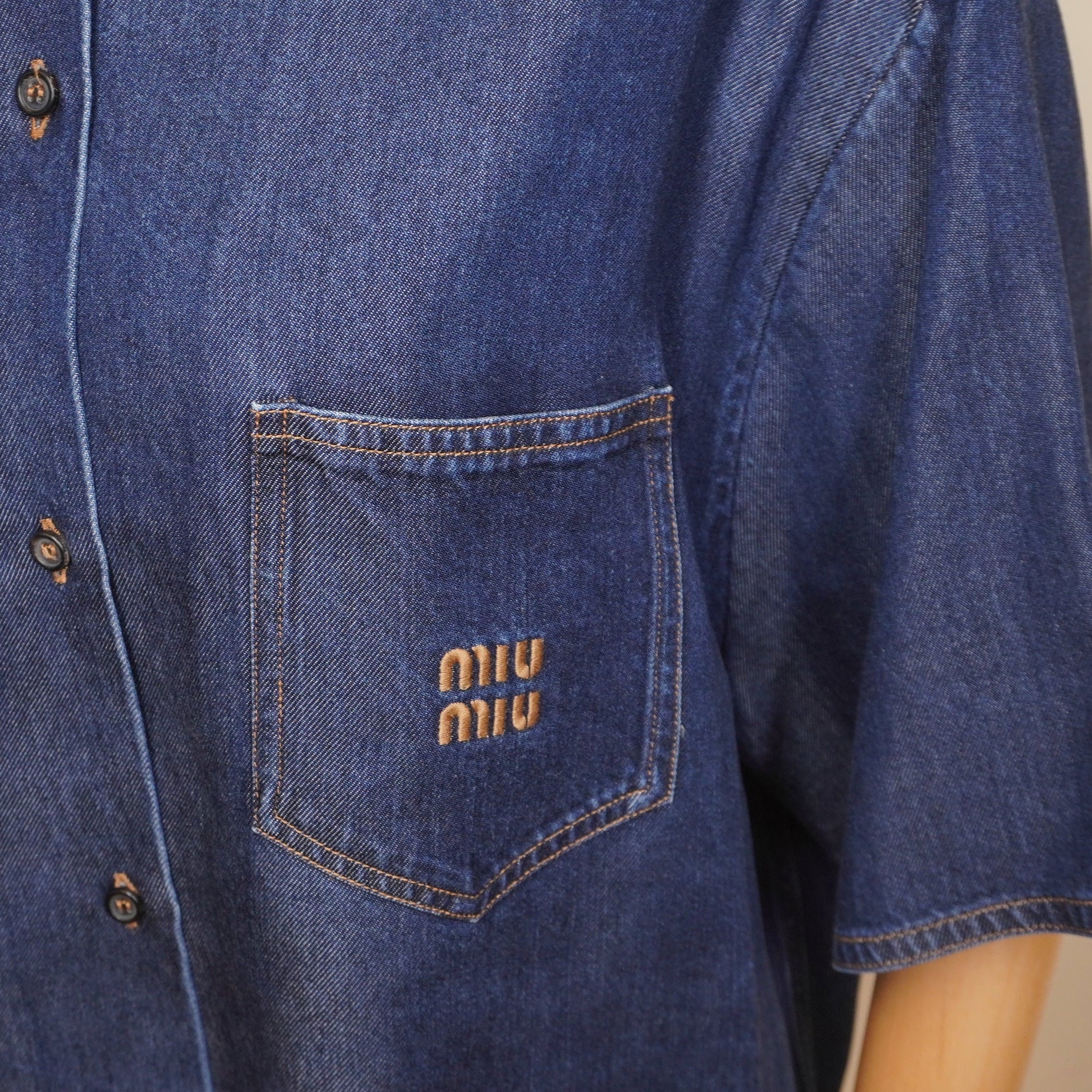 PRE-OWNED Denim Shirt Lyocell Women's S