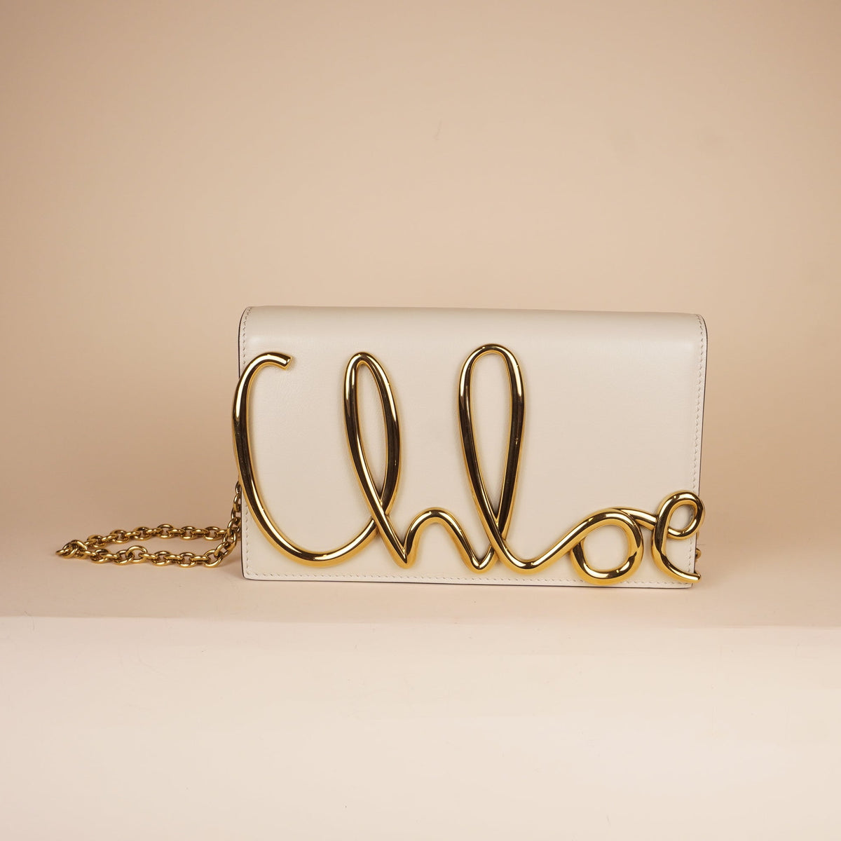 PRE-OWNED Neutral Iconic Clutch Crossbody Bag