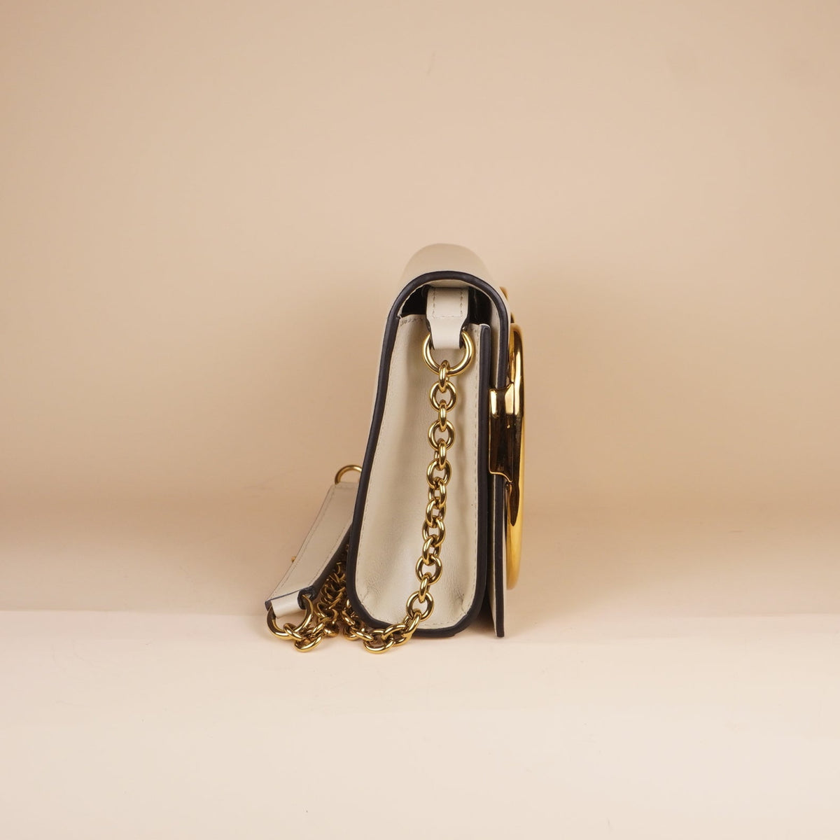 PRE-OWNED Neutral Iconic Clutch Crossbody Bag