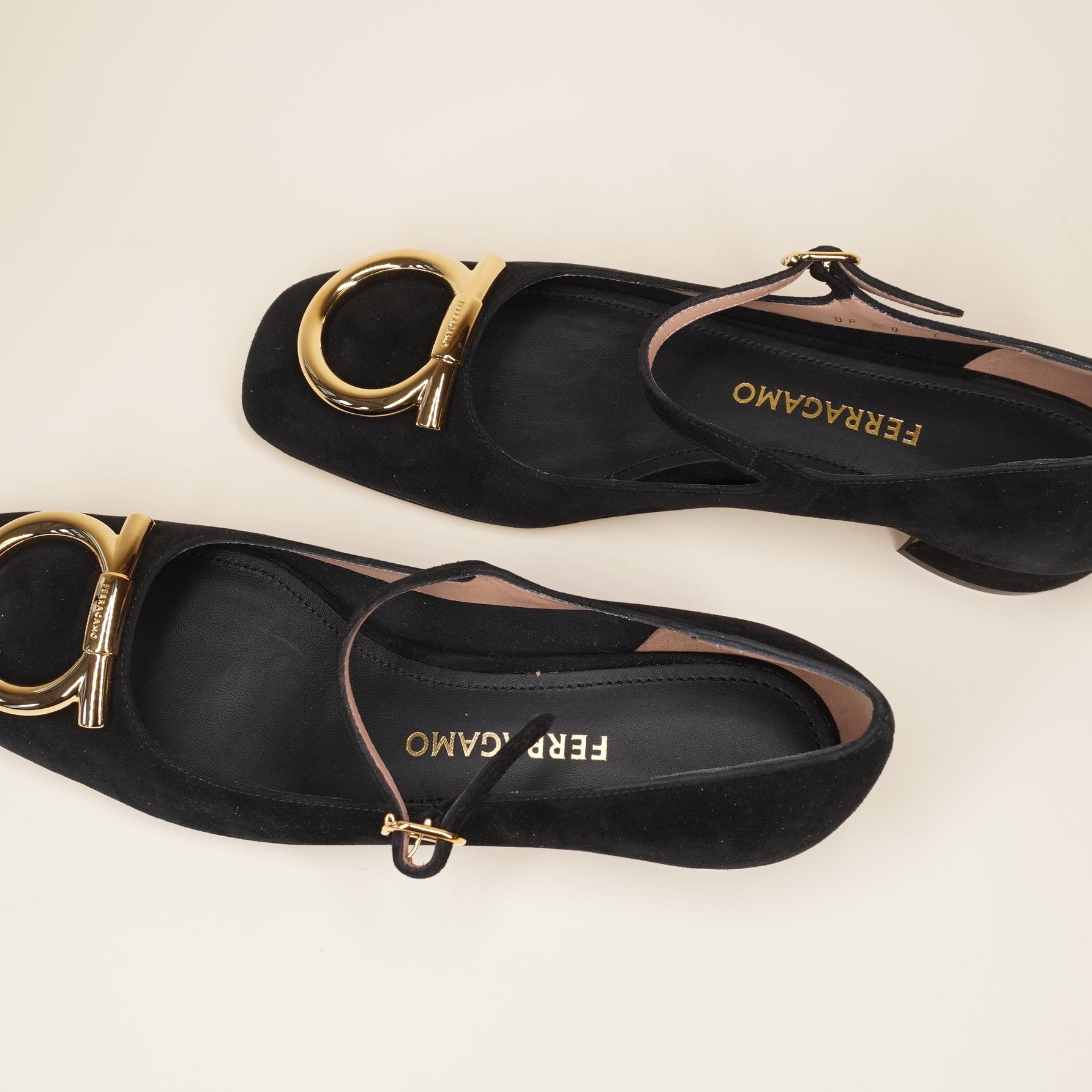 PRE-OWNED  Ballerine Shoes Black Suede 8