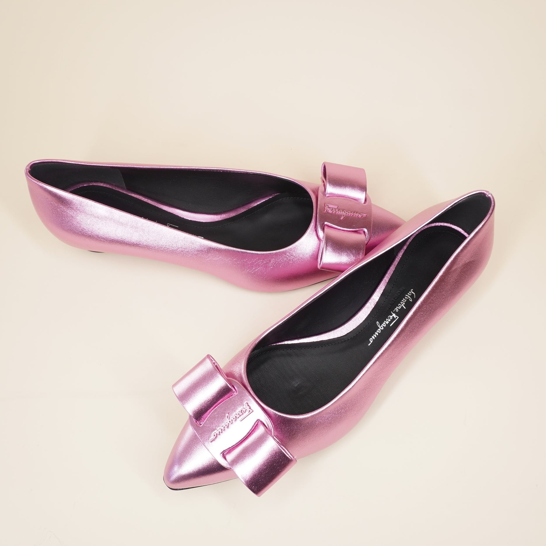 PRE-OWNED  Padded Leather Pink Sandals 7.5