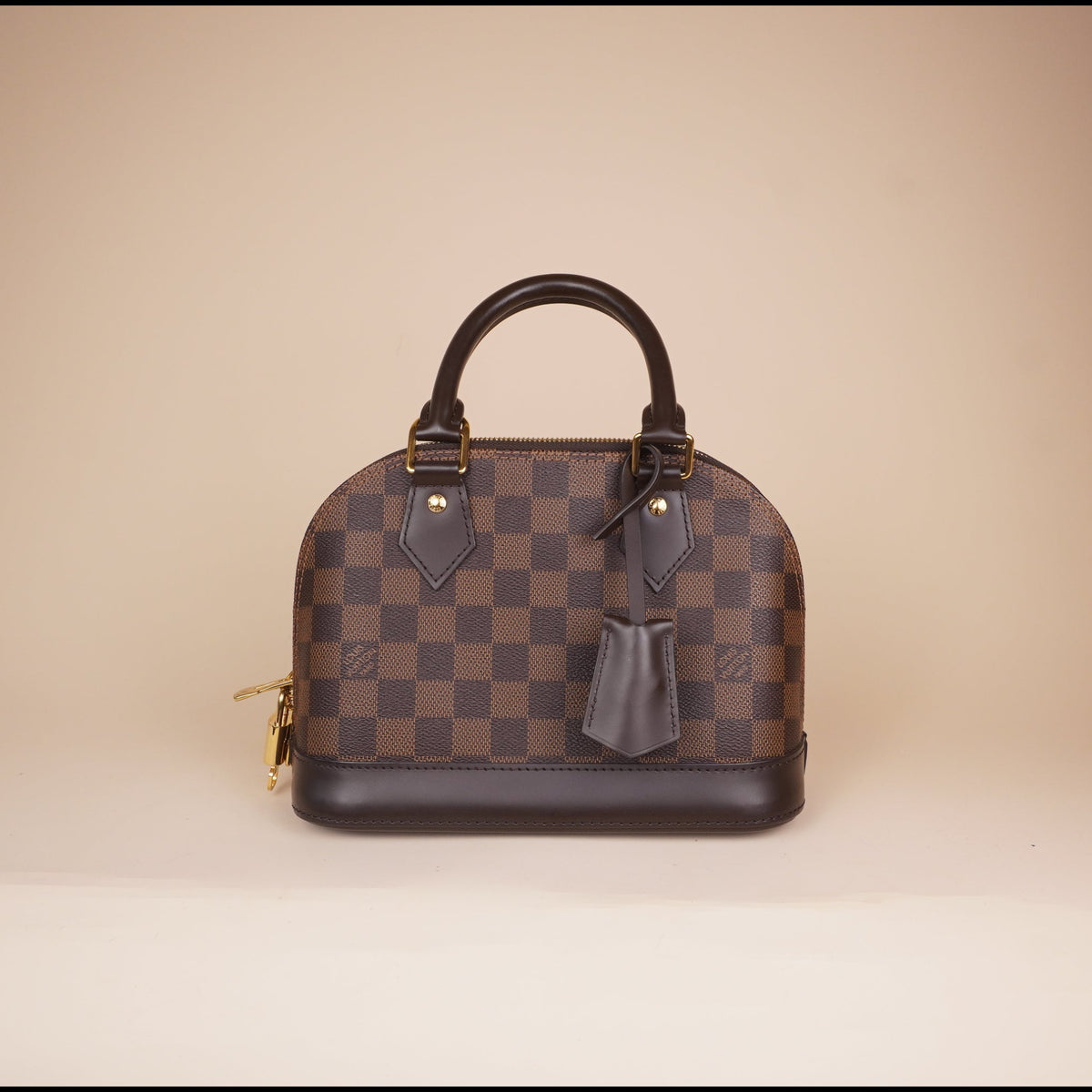 PRE-OWNED LV Damier Ebene Canvas Alma BB Shoulder Bag
