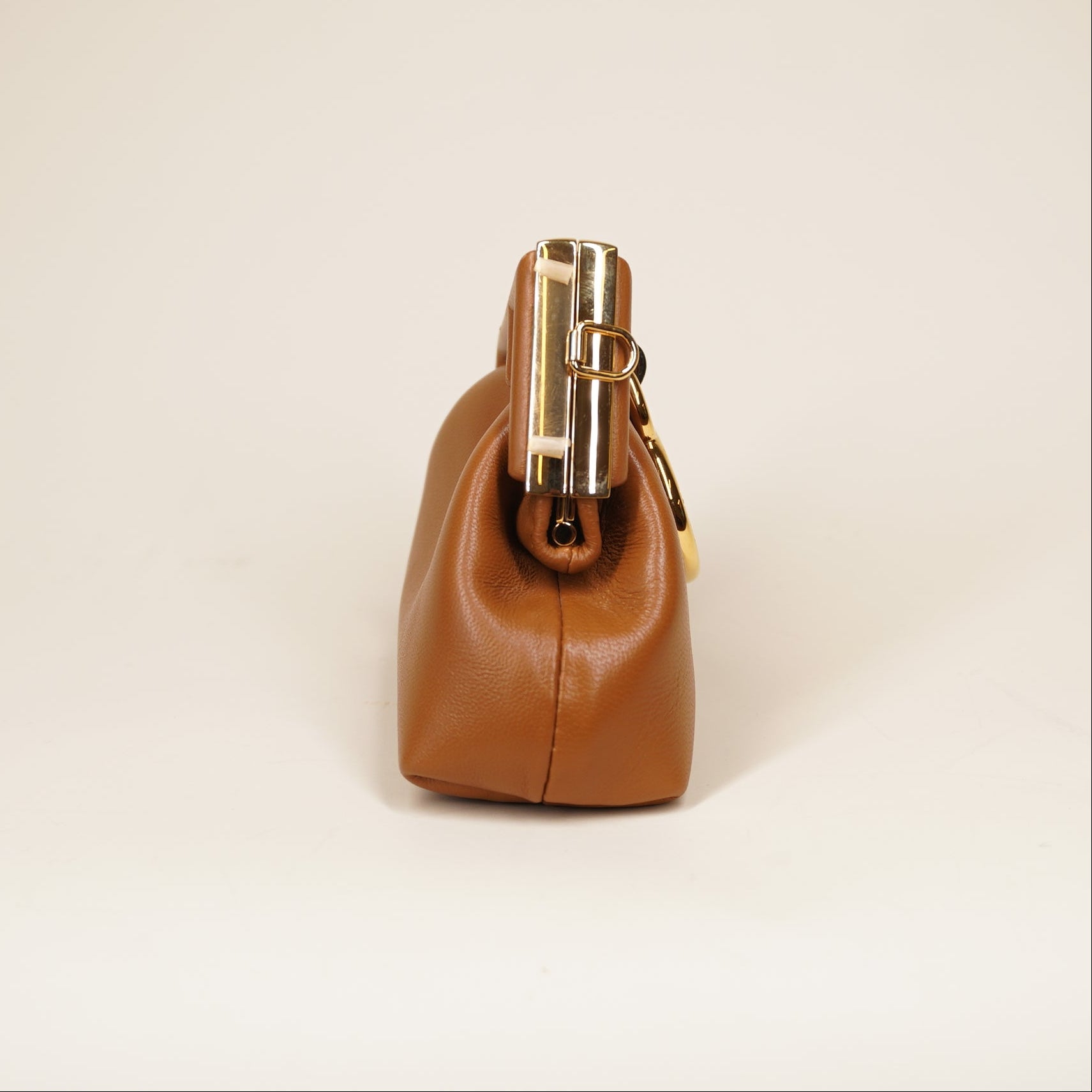 FENDI - FF Shiny Nappa Nano First Bag Charm Brown