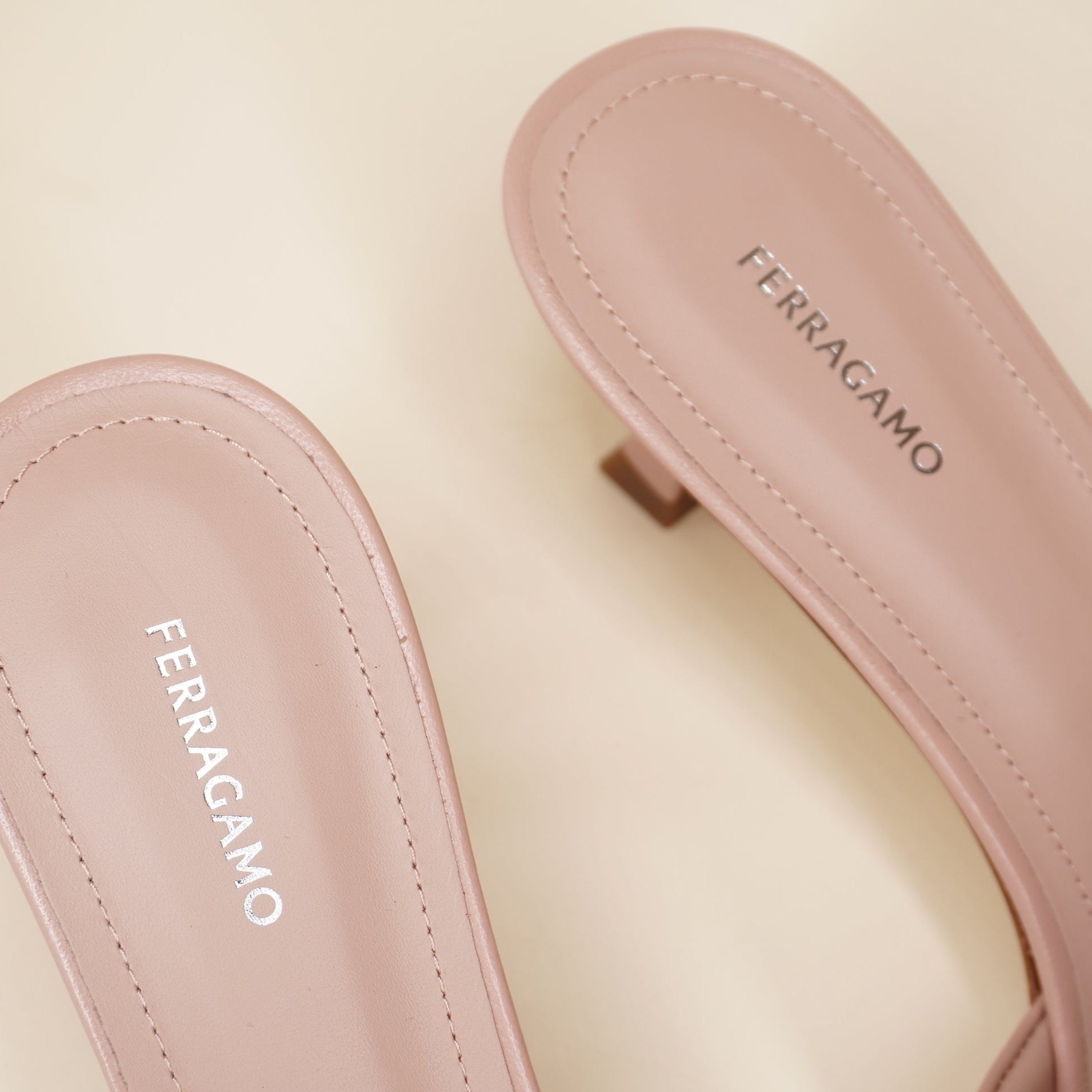 PRE-OWNED Padded Leather Pink Sandals 7.5