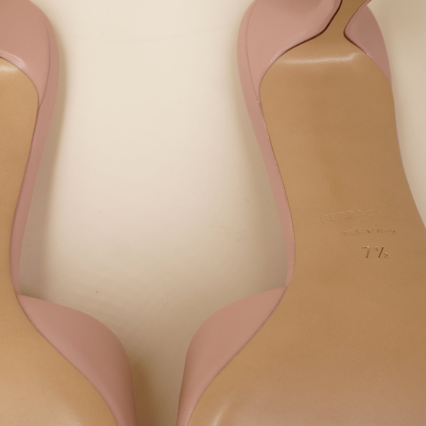 PRE-OWNED Padded Leather Pink Sandals 7.5