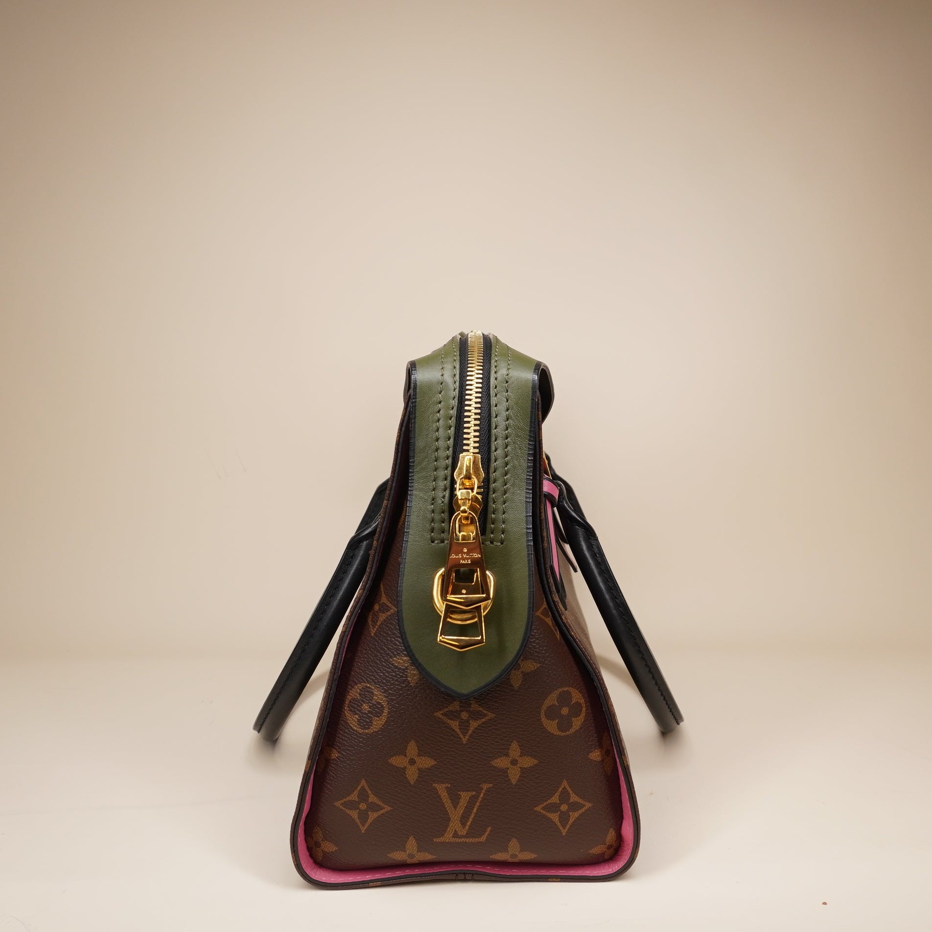 PRE-OWNED LV Tuileries Monogram Canvas with Leather Shoulder Bag