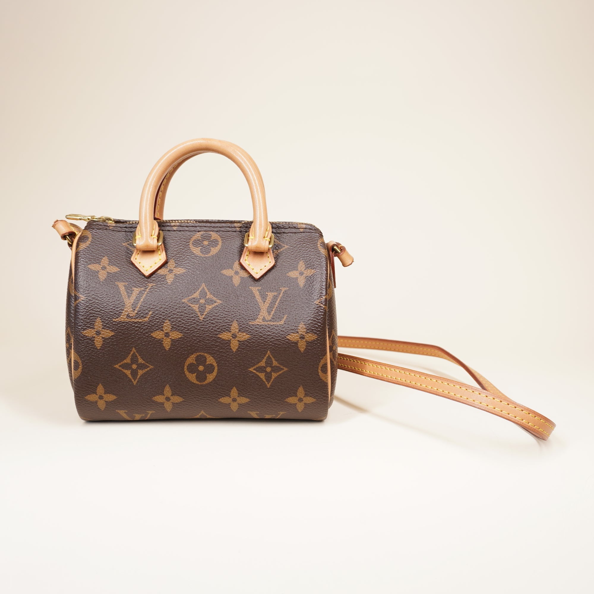 PRE-OWNED LV Speedy Nano Monogram Shoulder Bag