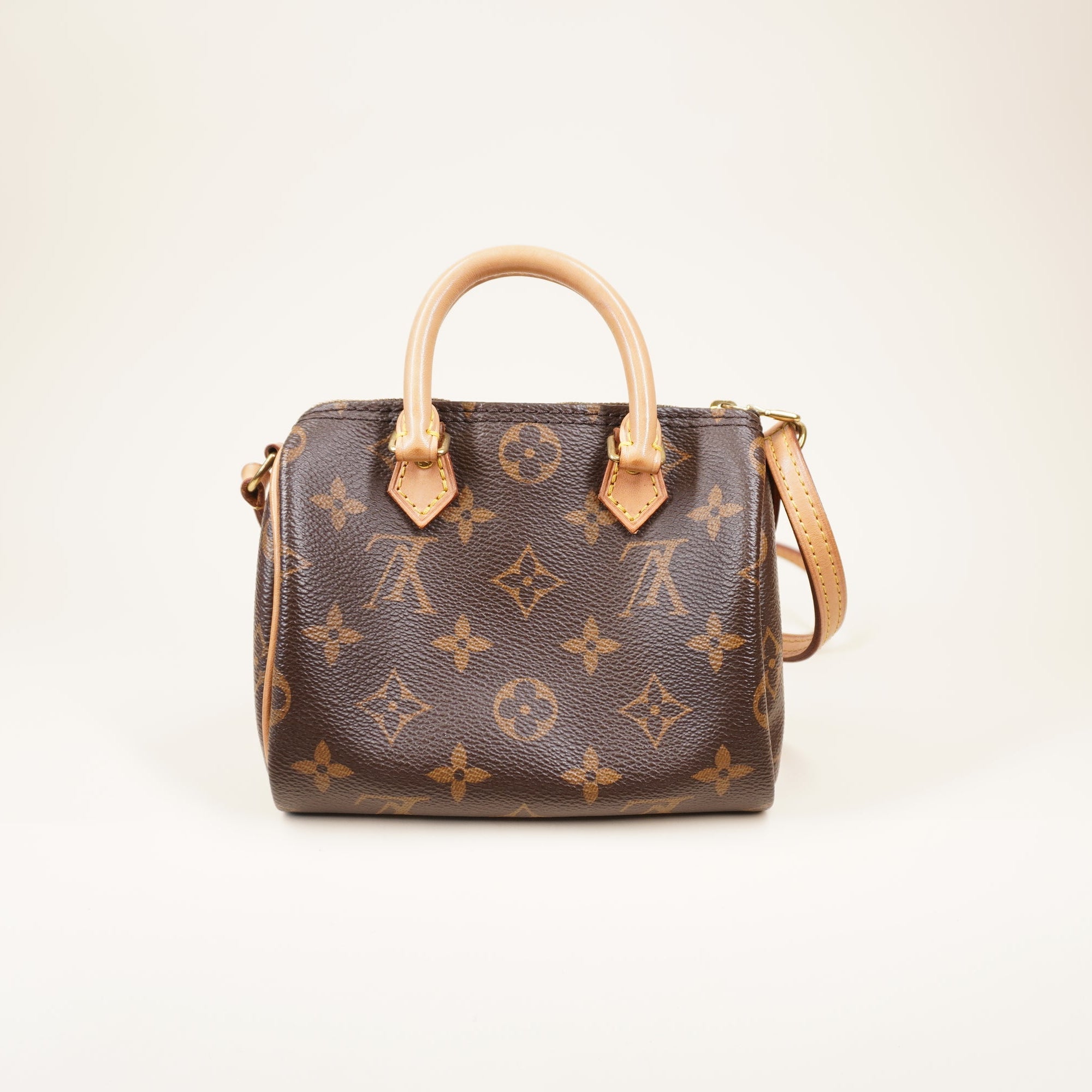 PRE-OWNED LV Speedy Nano Monogram Shoulder Bag
