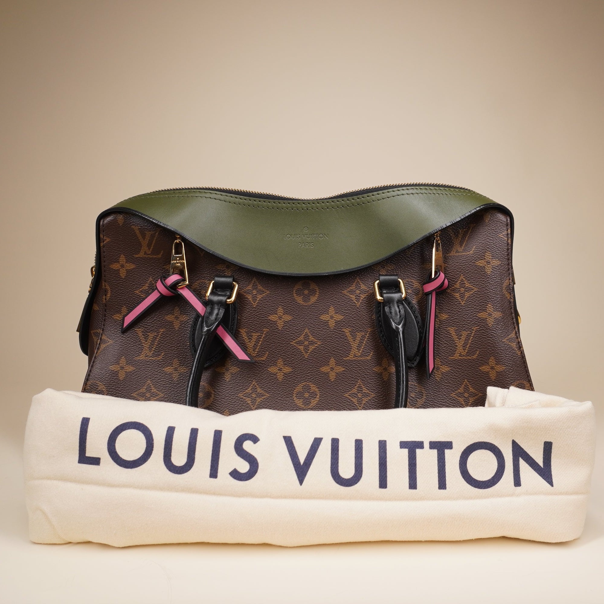 PRE-OWNED LV Tuileries Monogram Canvas with Leather Shoulder Bag