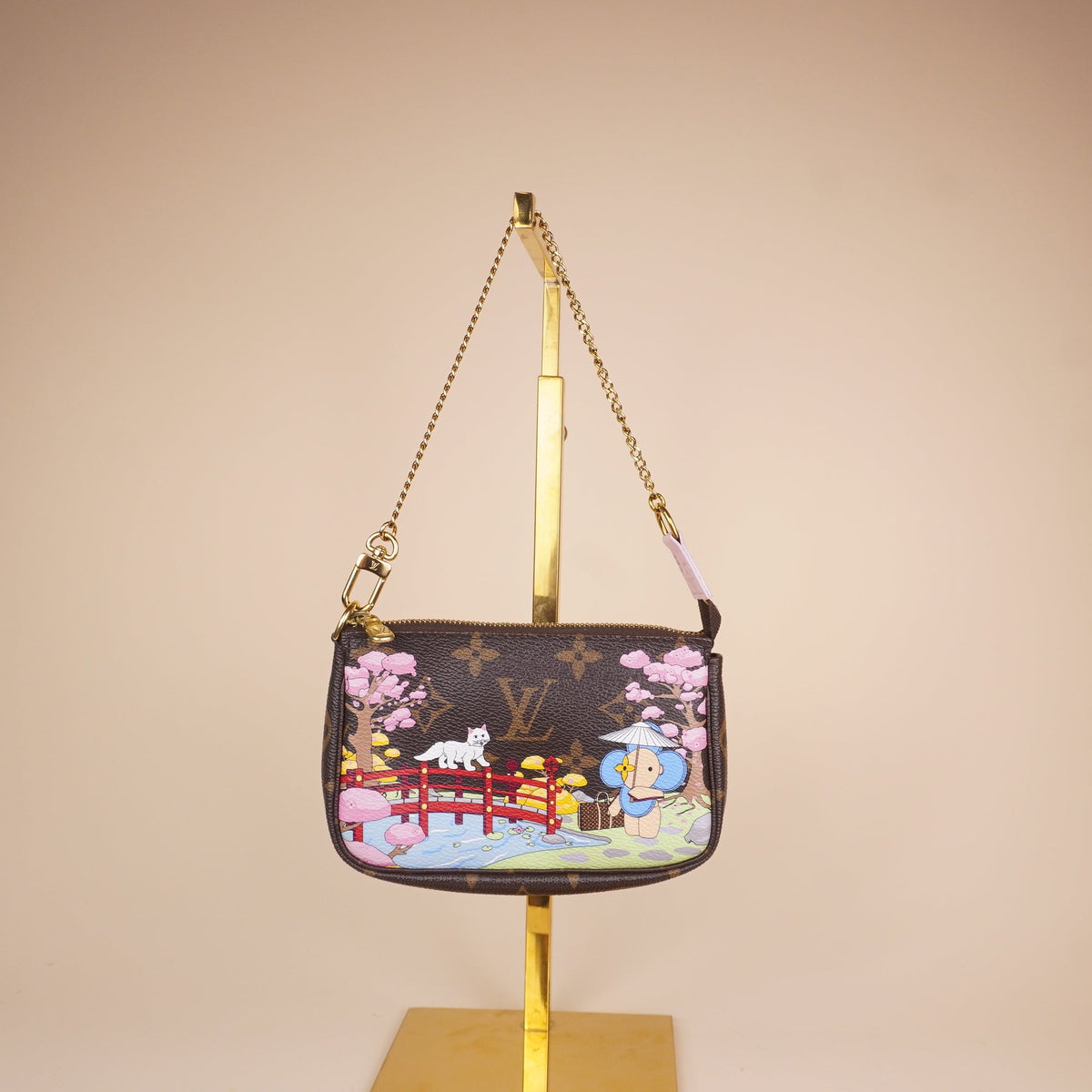 PRE-OWNED LV Monogram Japan Animation Mini Pochette Accessoires