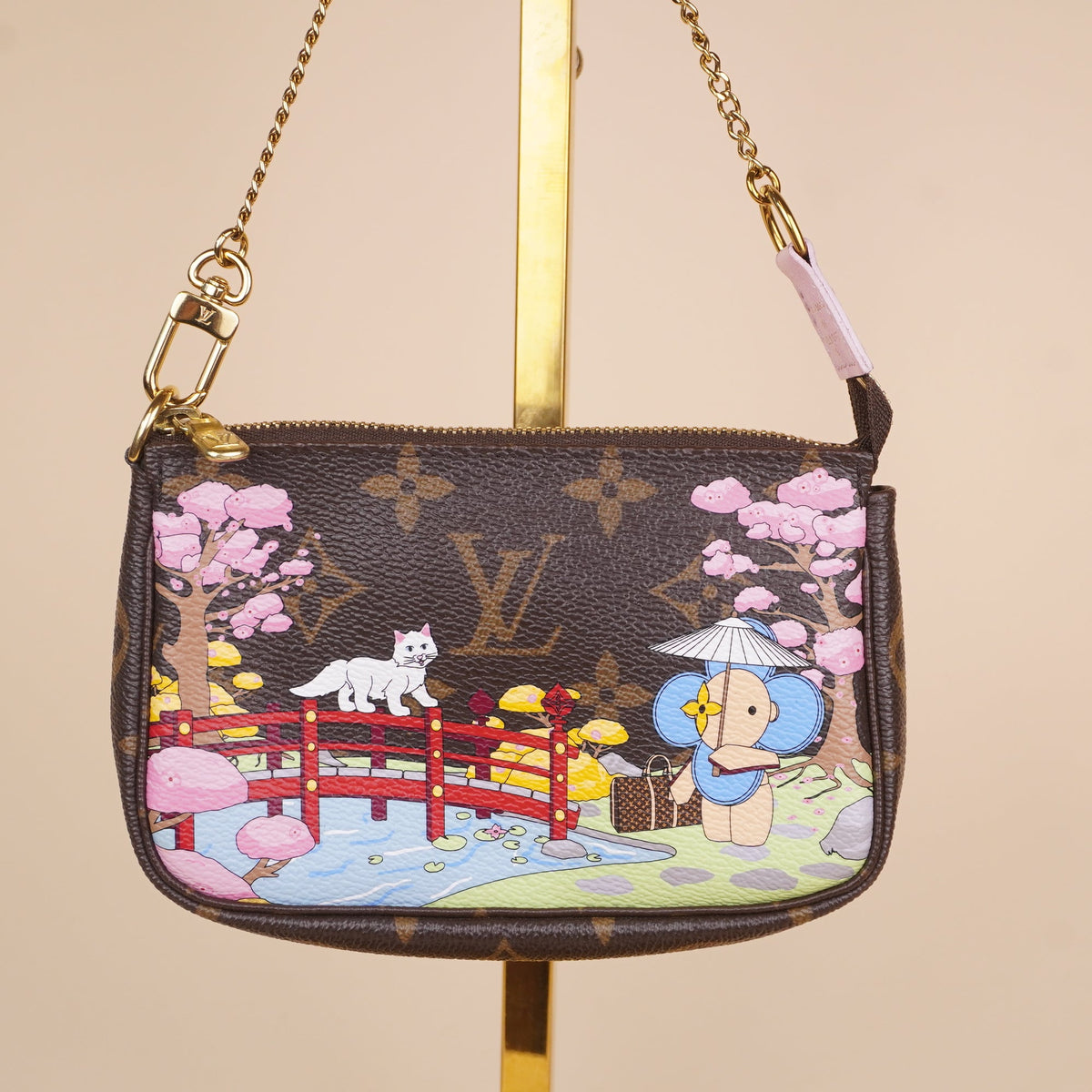 PRE-OWNED LV Monogram Japan Animation Mini Pochette Accessoires
