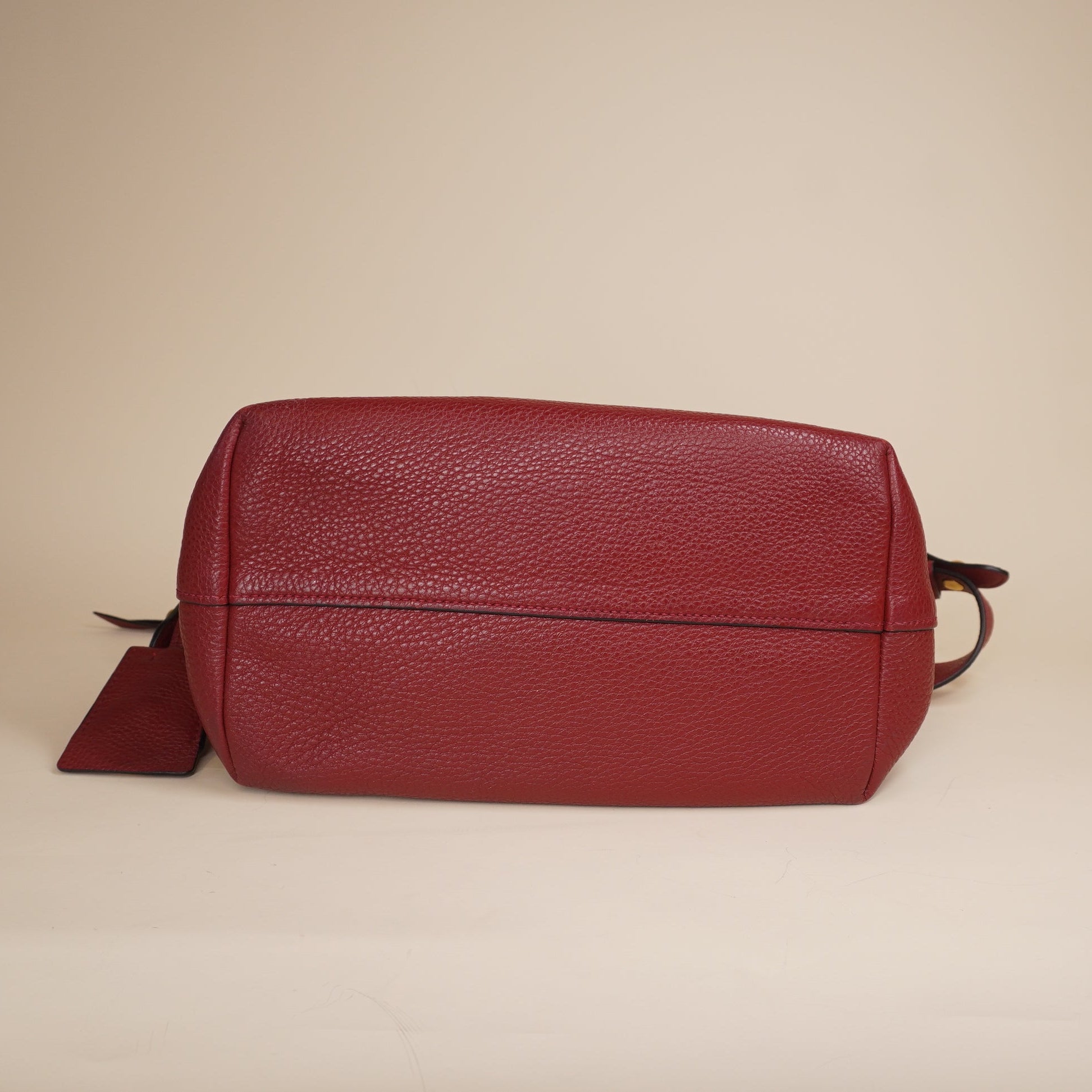 Red Vitello Daino Convertible Shoulder Bag