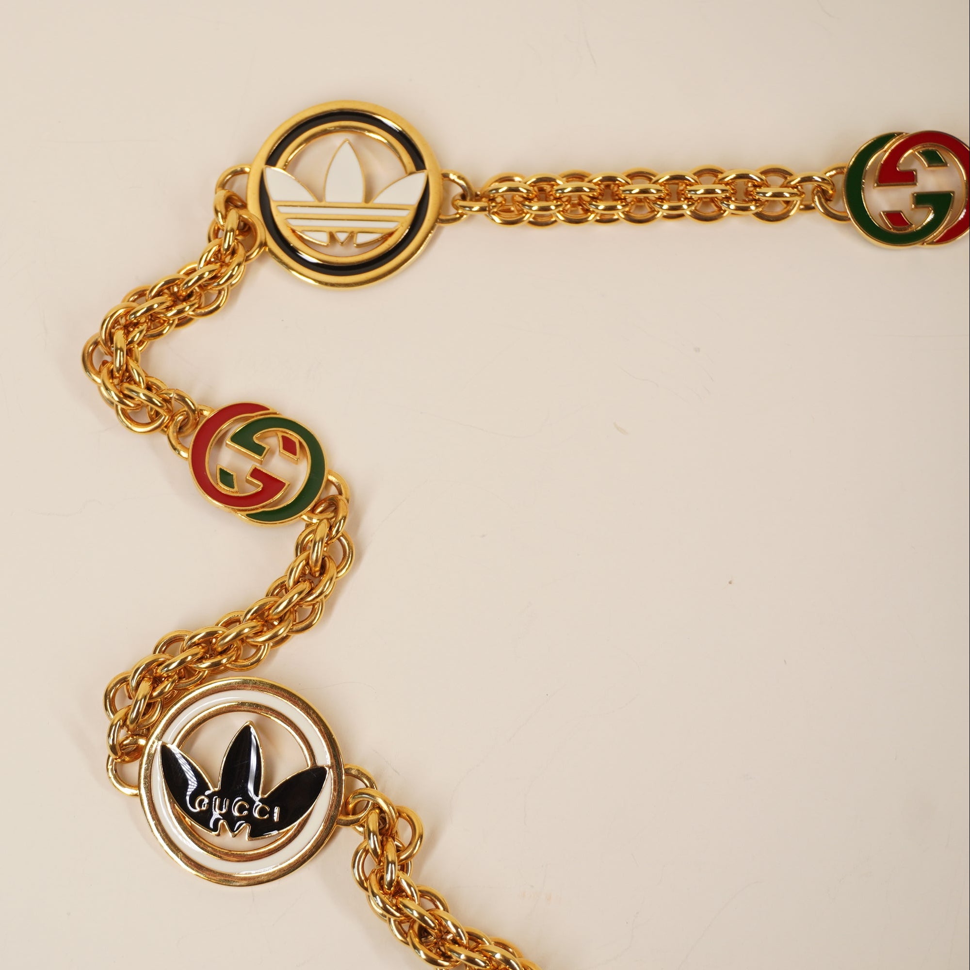 PRE-OWNED GG x Adidas Chain Belt 