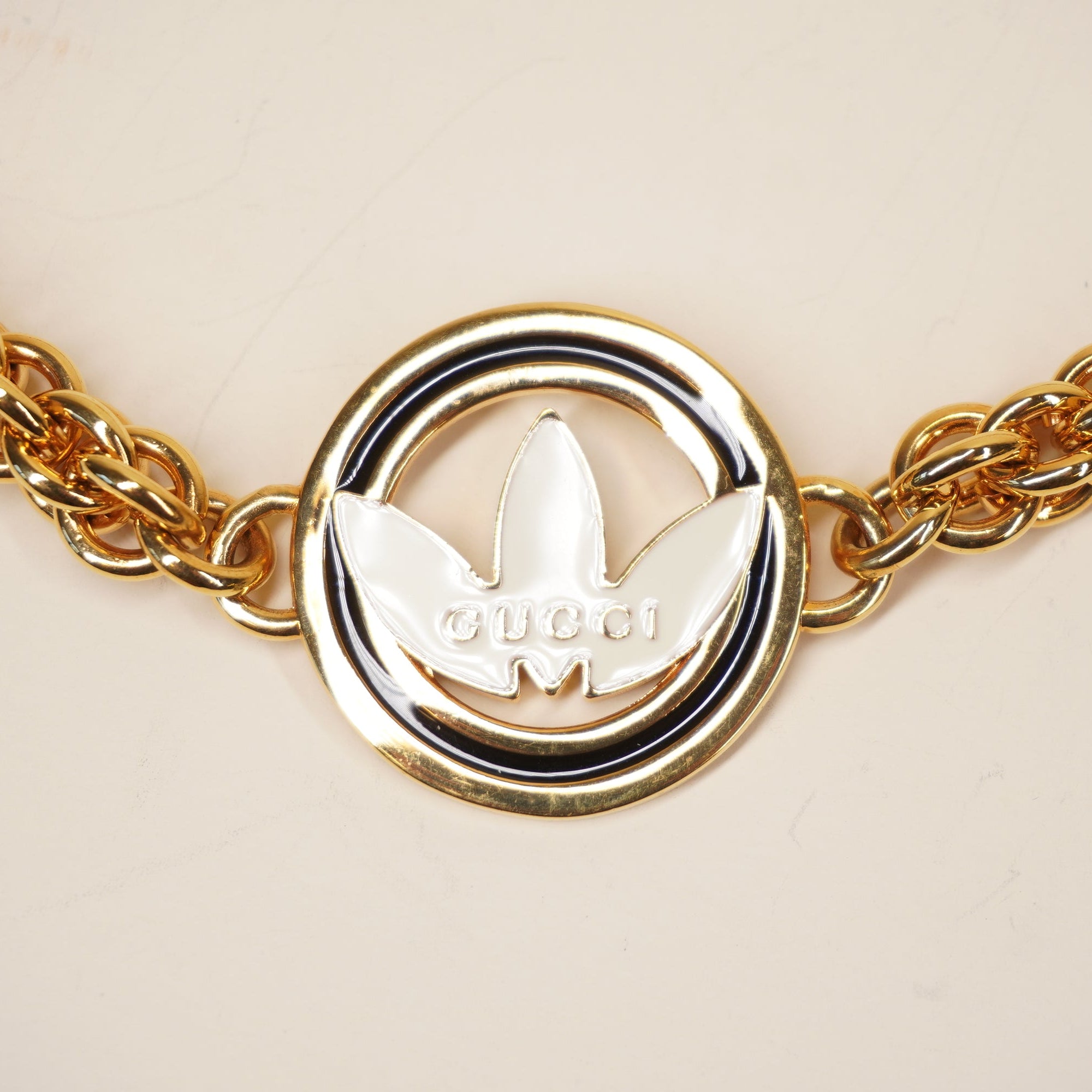 PRE-OWNED GG x Adidas Chain Belt 