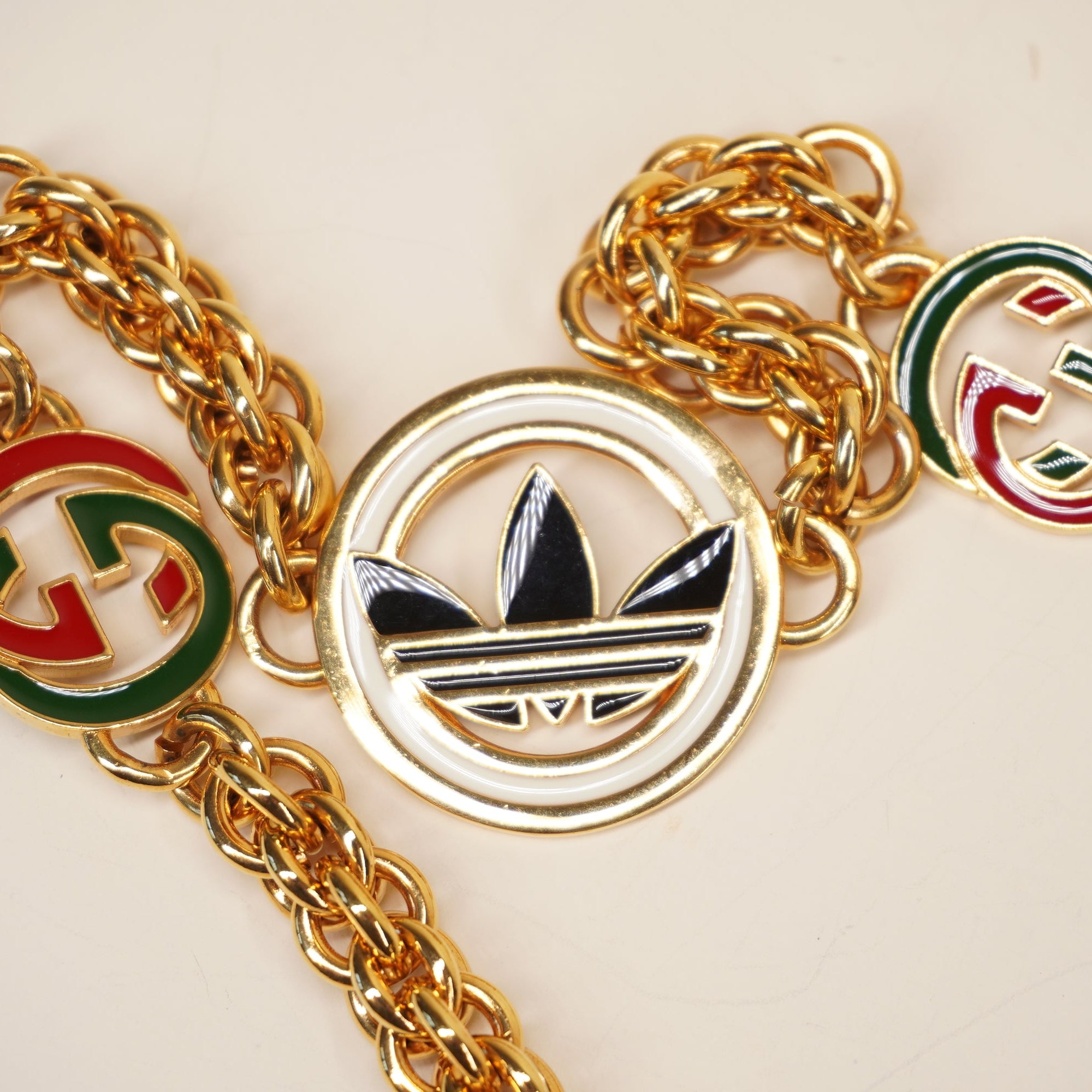 PRE-OWNED GG x Adidas Chain Belt 