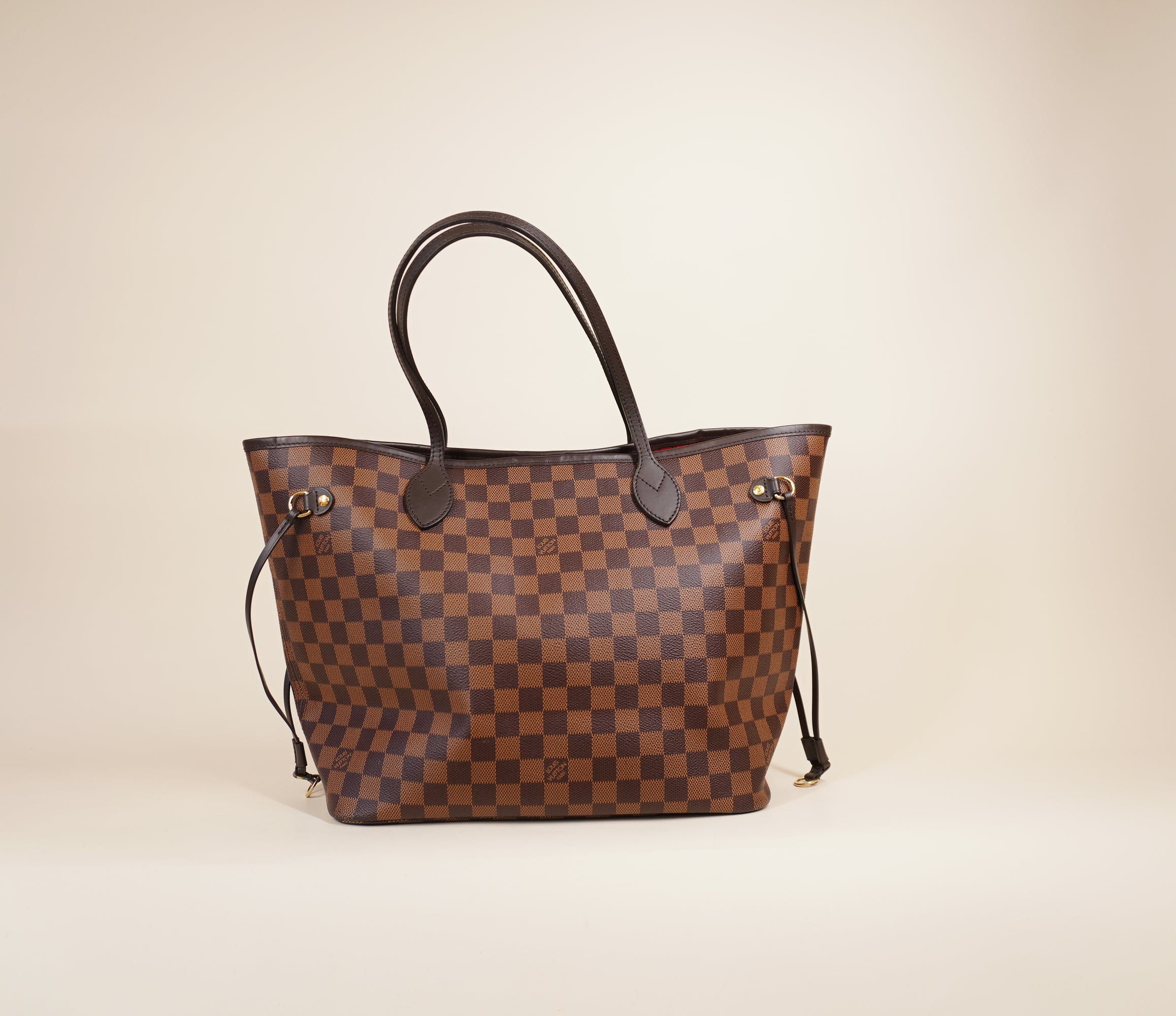 PRE-OWNED LV Neverfull MM Damier Ebene Tote