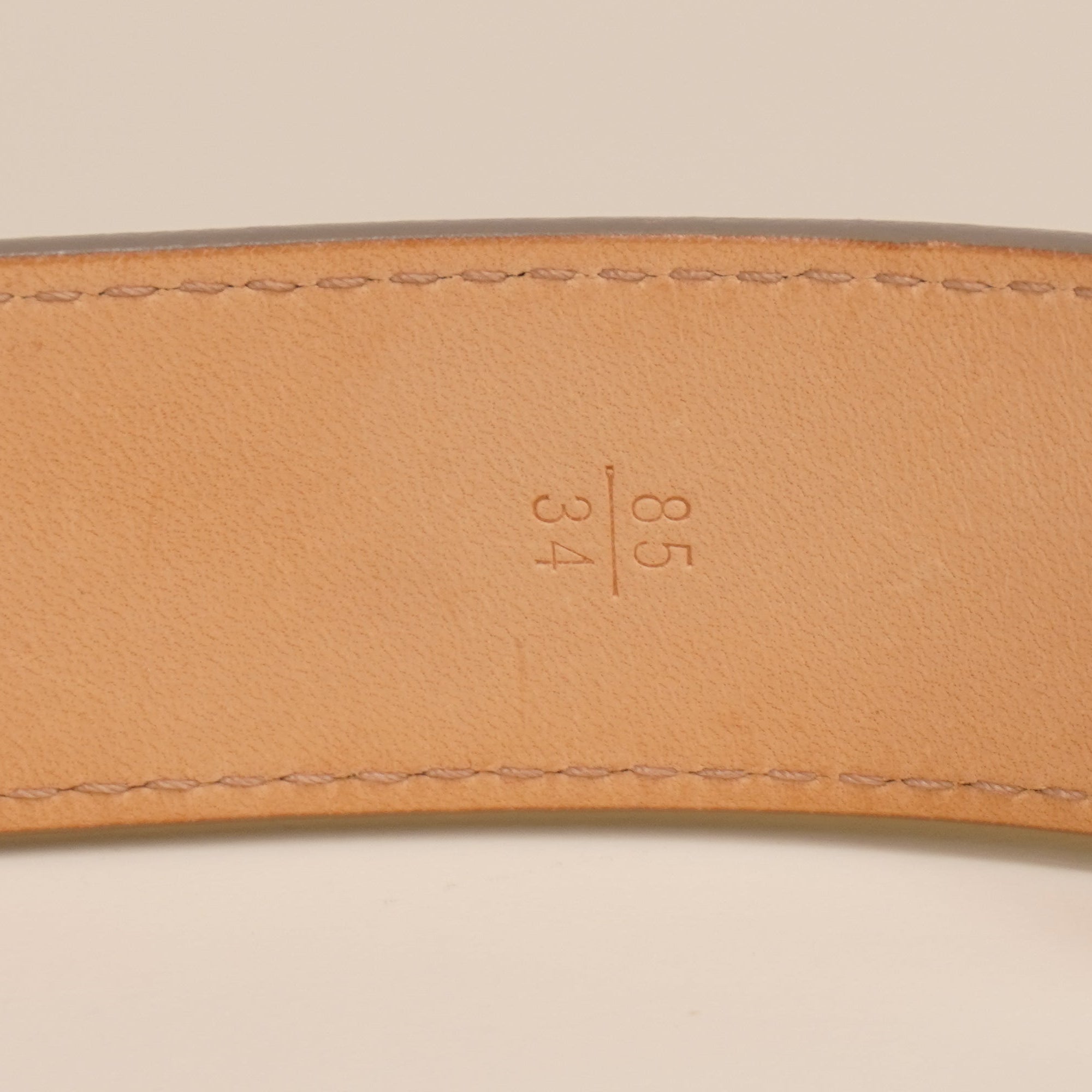 Light Pink Epi Leather LV Initials Belt Size 85