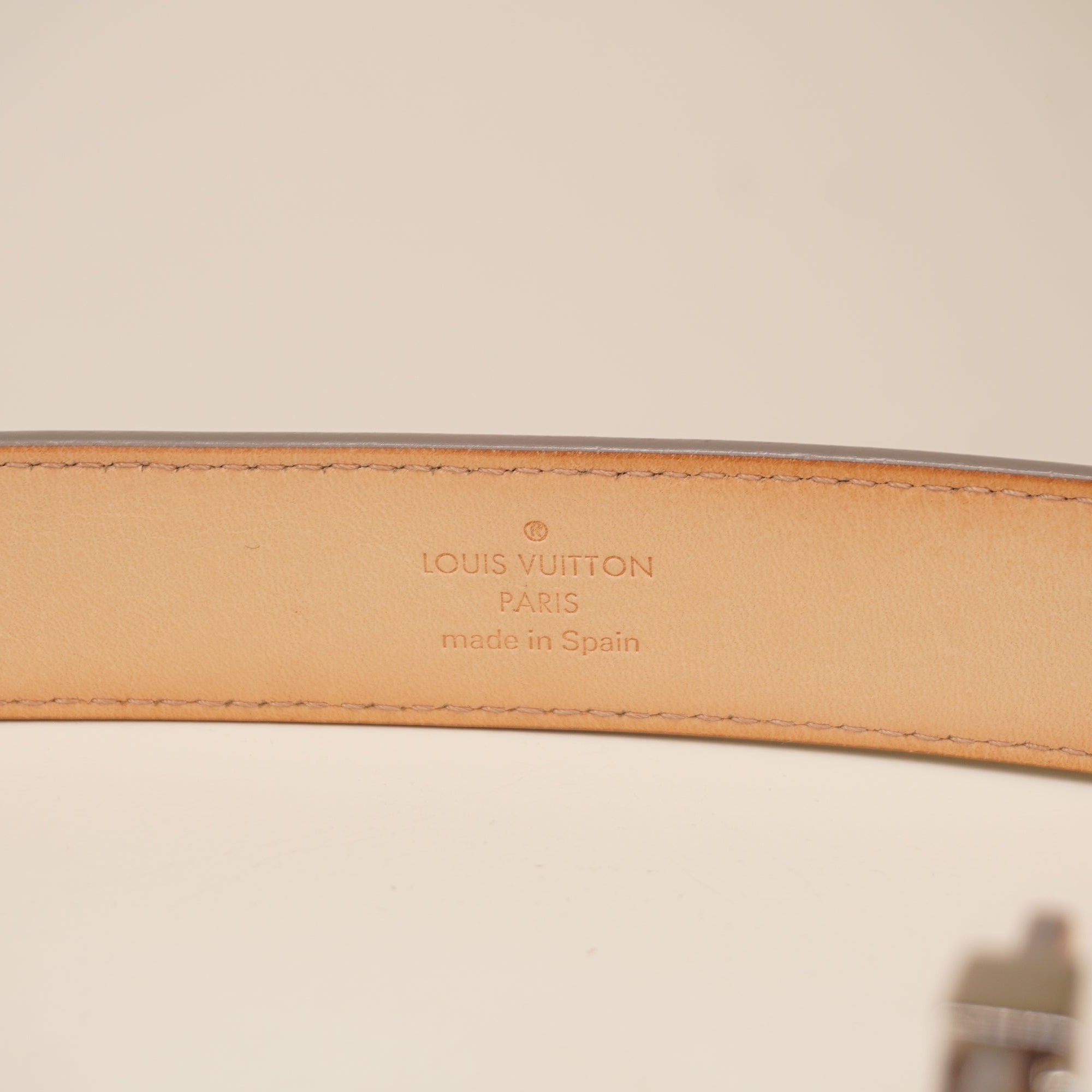 Light Pink Epi Leather LV Initials Belt Size 85