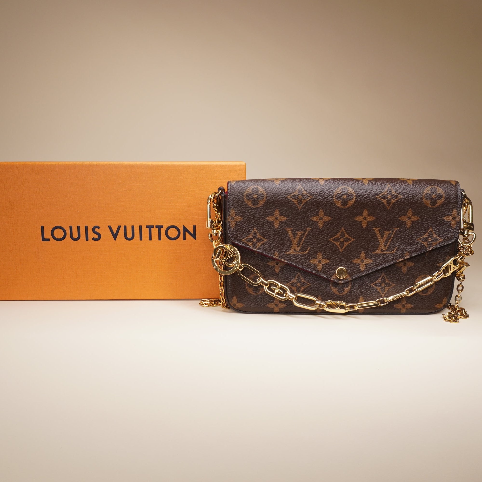 PRE-OWNED LV Pochette Felicie Monogram Canvas