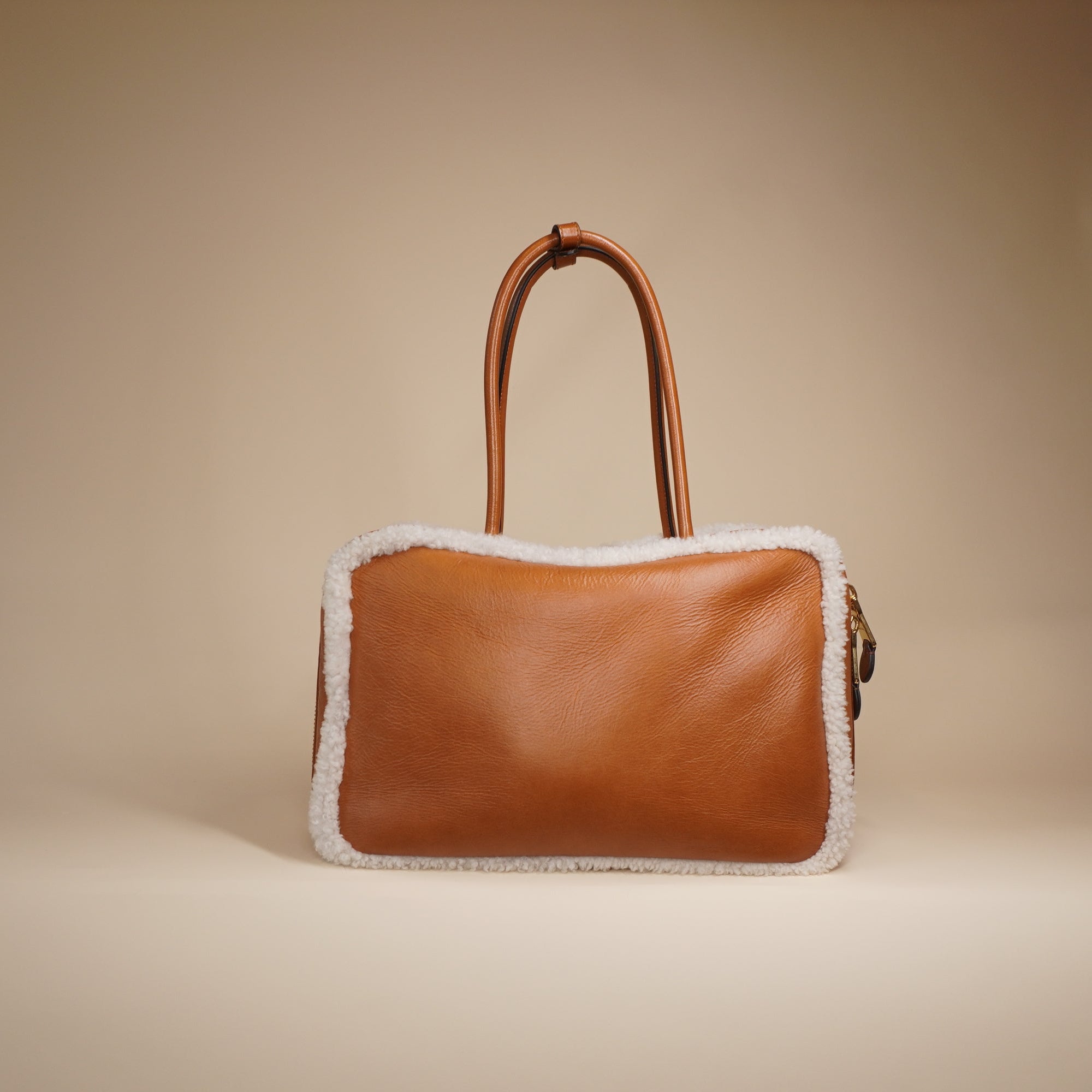 PRE-OWNED Beau Large leather Camel Tote Shoulder Bag