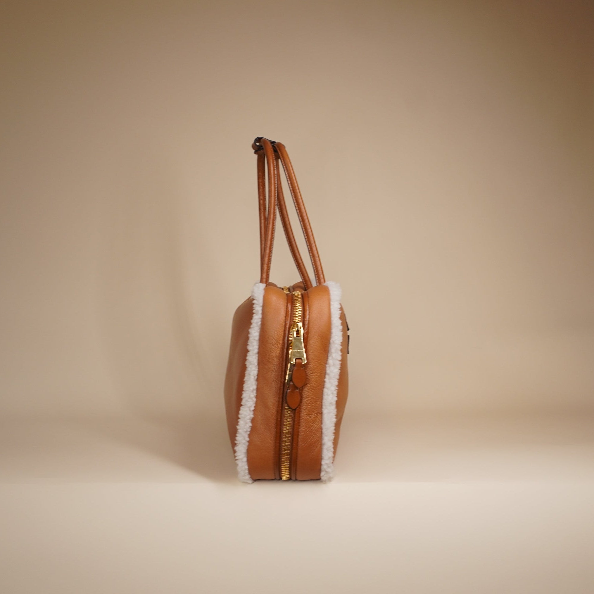 PRE-OWNED Beau Large leather Camel Tote Shoulder Bag