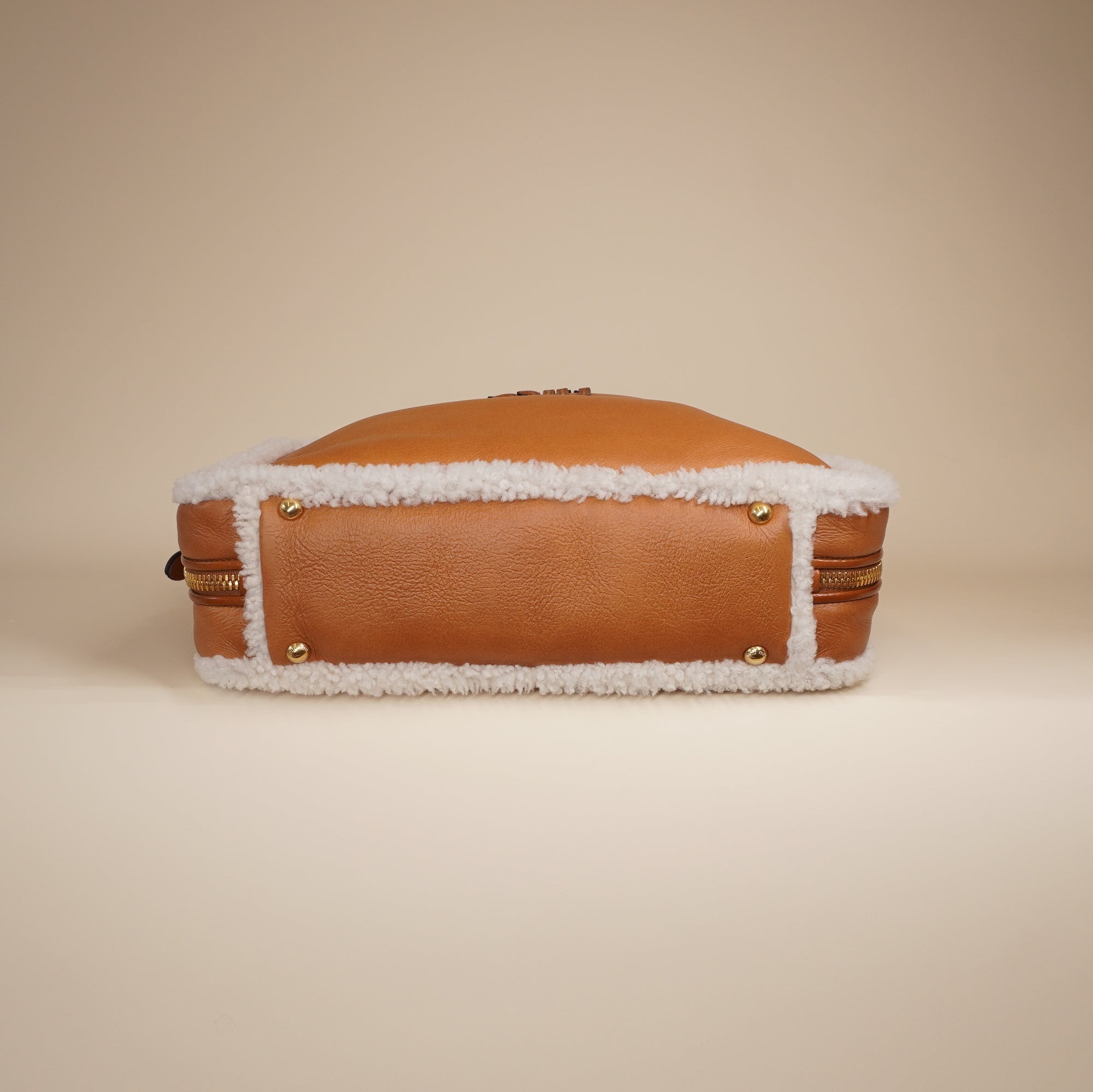 PRE-OWNED Beau Large leather Camel Tote Shoulder Bag