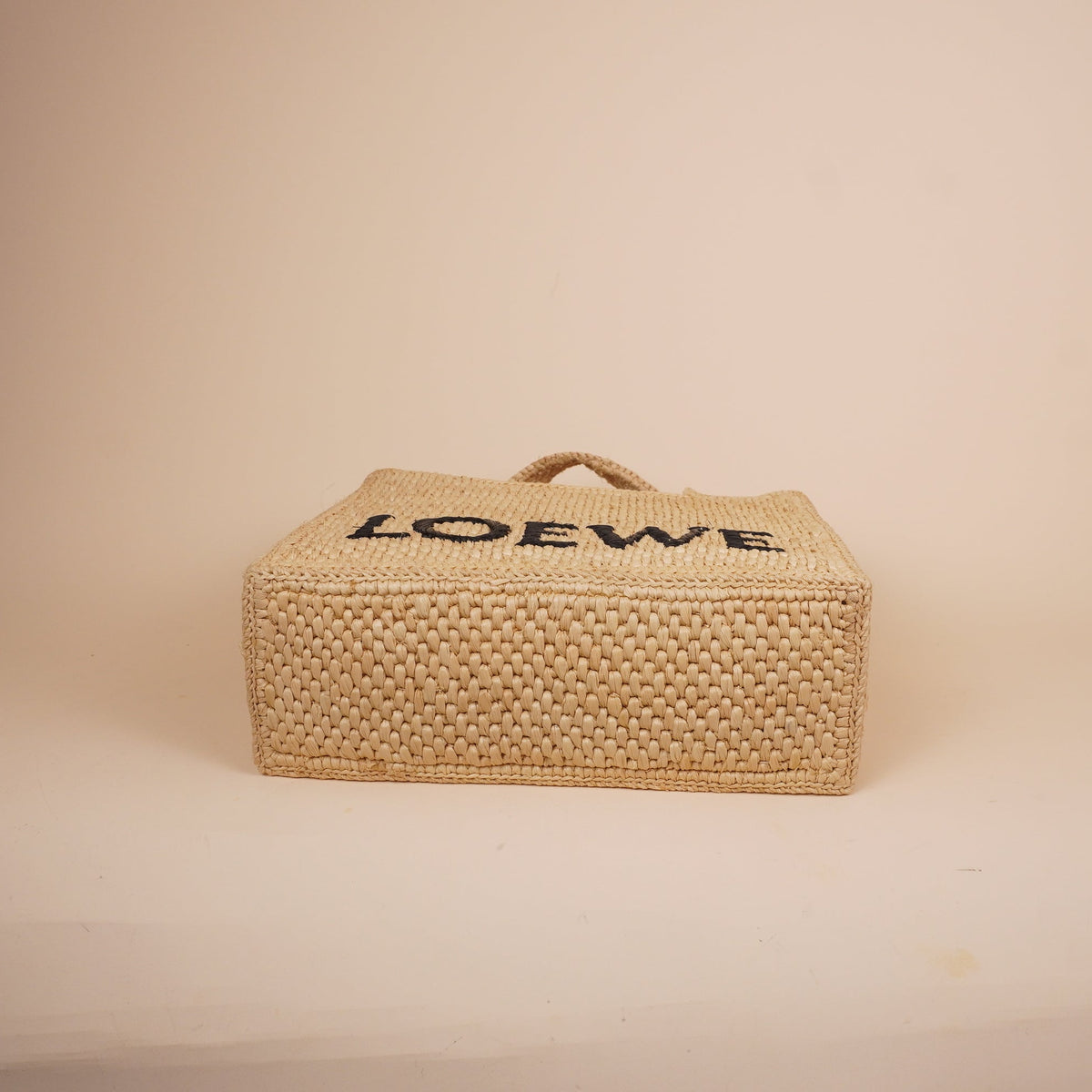 PRE-OWNED Medium Loewe Font Tote in Raffia