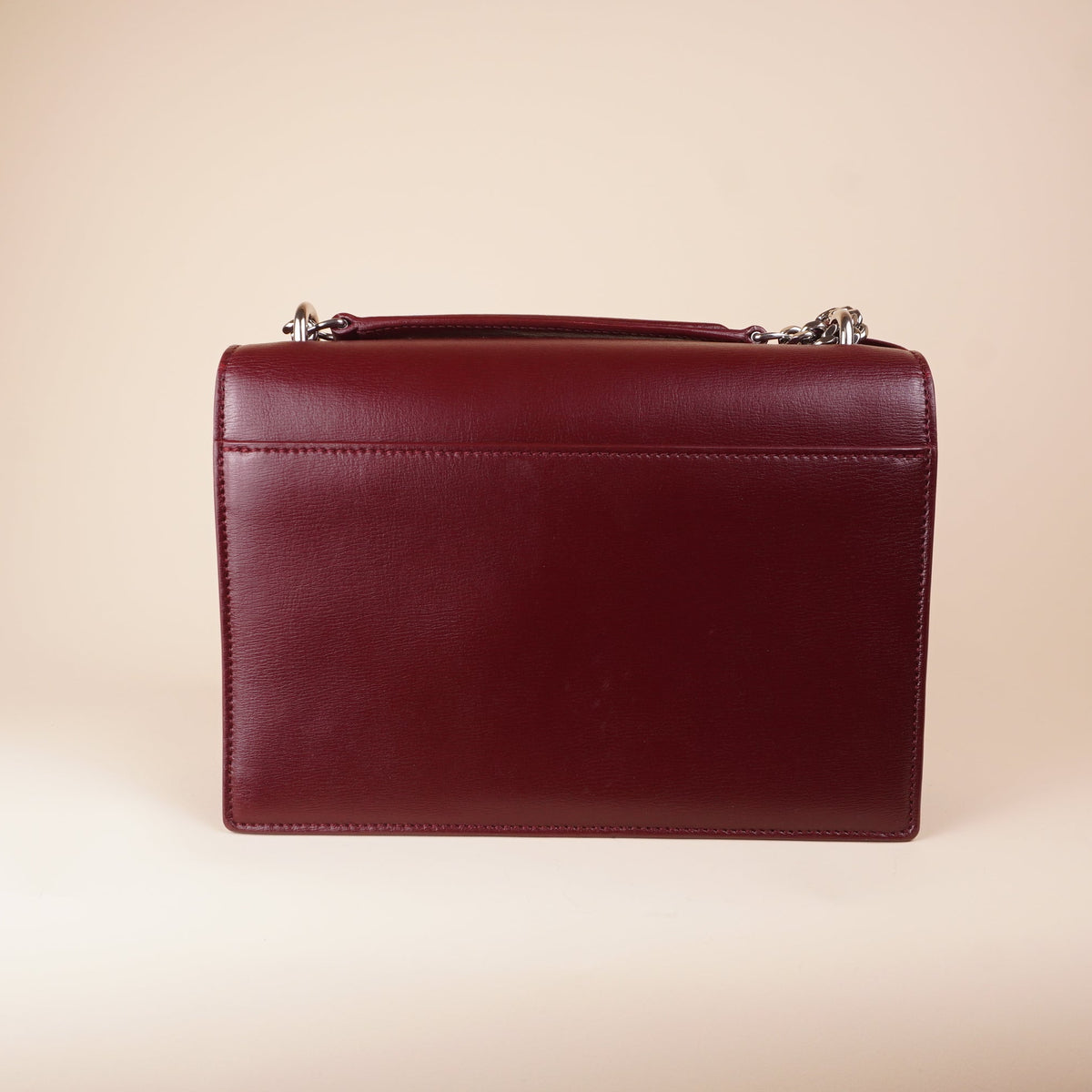 PRE-OWNED YSL Burgundy Calfskin Sunset Medium Crossbody Bag