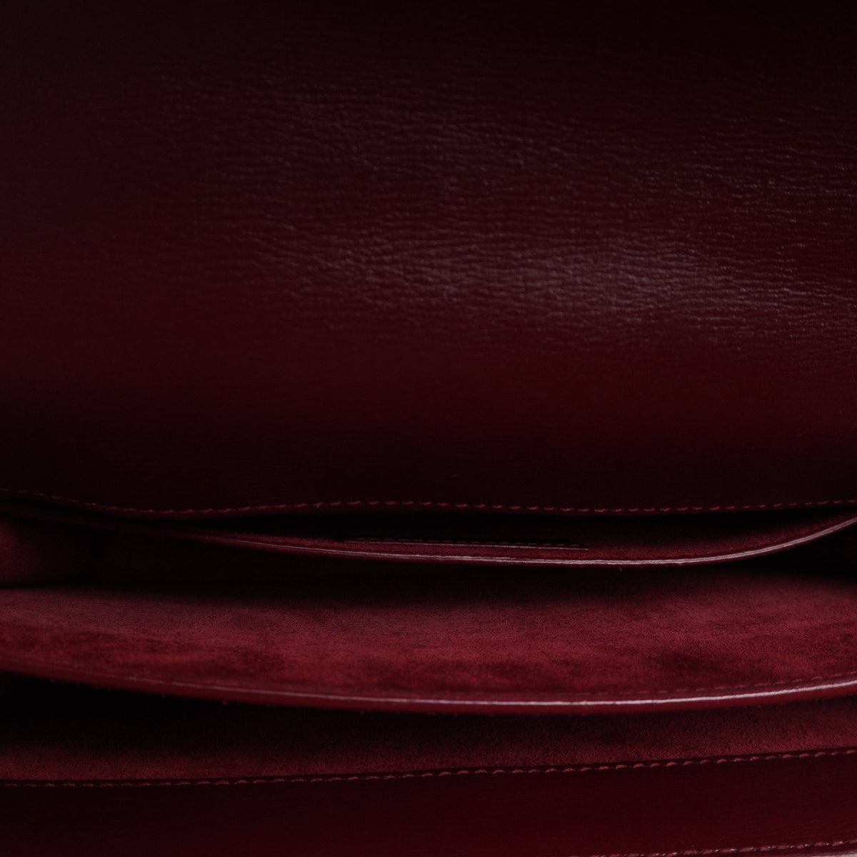 PRE-OWNED YSL Burgundy Calfskin Sunset Medium Crossbody Bag