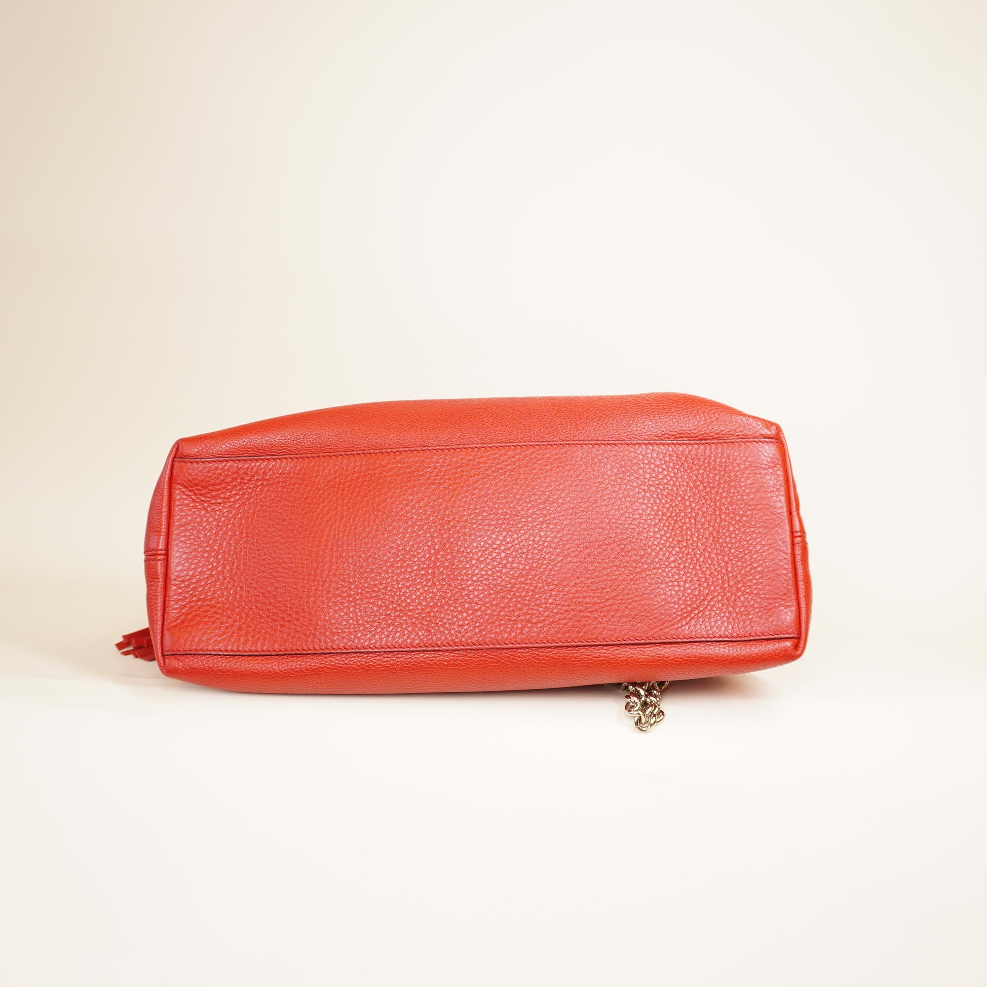 PRE-OWNED GG Cellarius Calfskin Medium Soho Chain Shoulder Bag Red