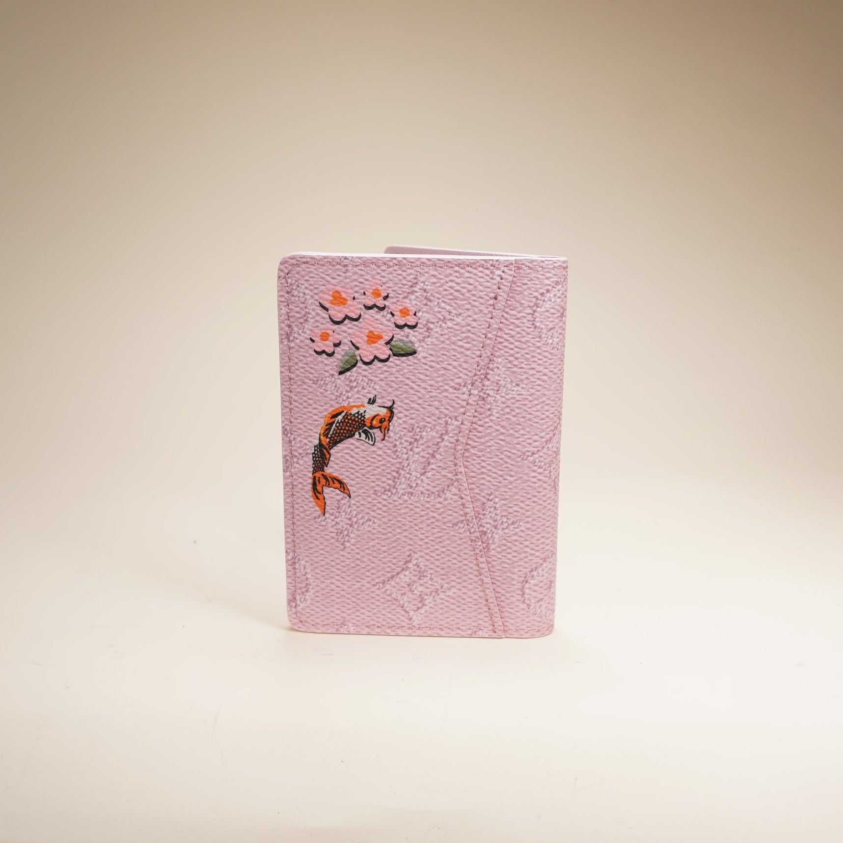 PRE-OWNED LV Pink Monogram Canvas Paris Tokyo Souvenir Pocket Organizer NM Wallet