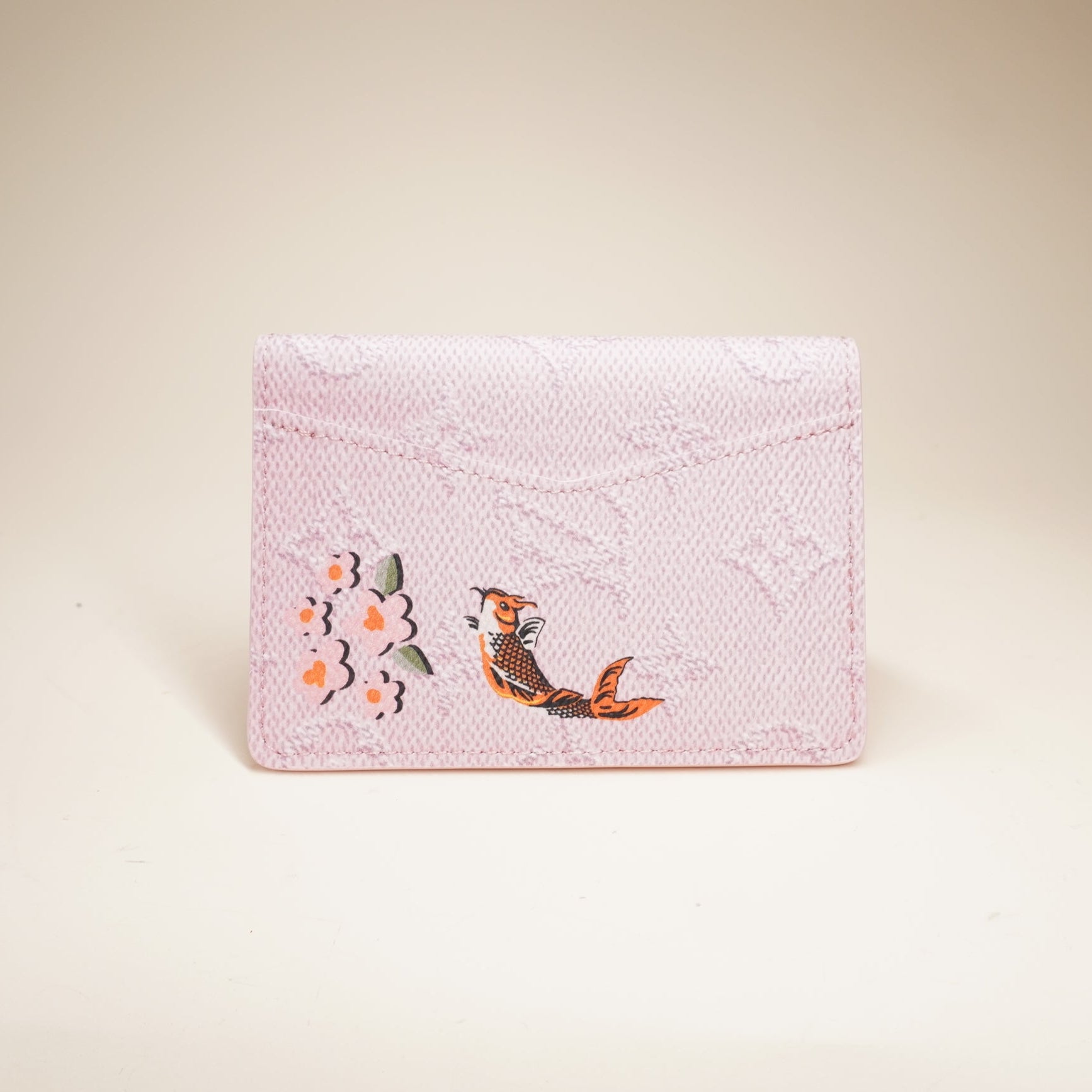 PRE-OWNED LV Pink Monogram Canvas Paris Tokyo Souvenir Pocket Organizer NM Wallet