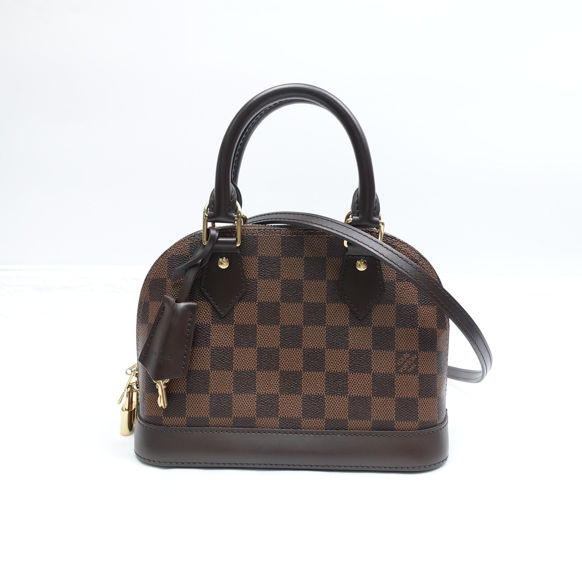 Bolso de hombro Alma BB de lona LV Damier Ebene de segunda mano