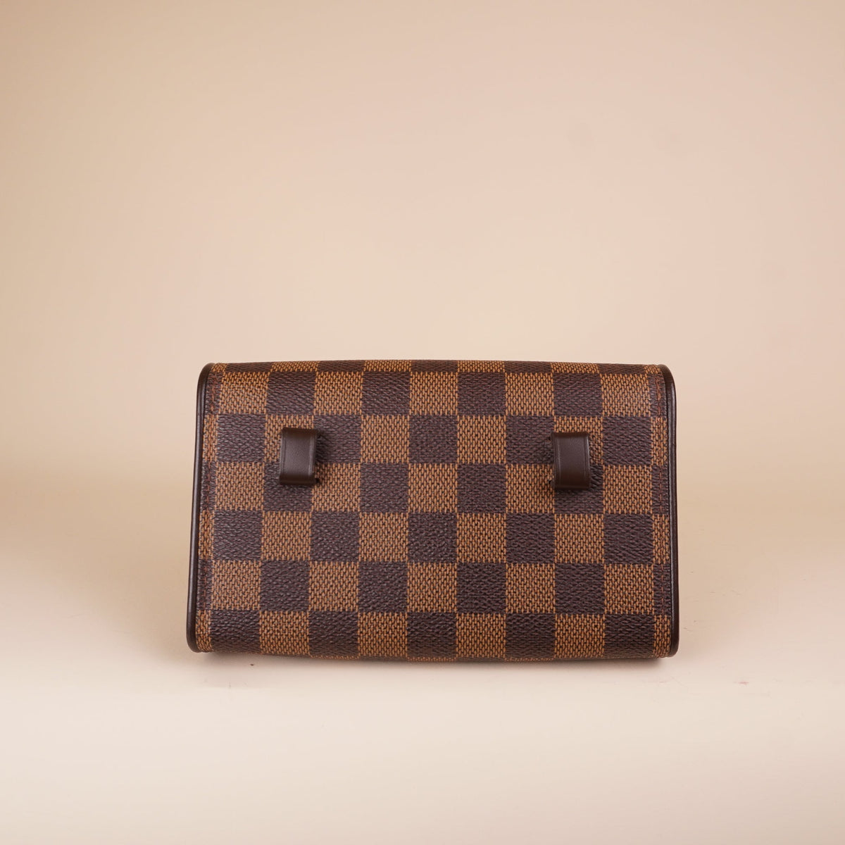PRE-OWNED LV Damier Ebene Pochette Florentine XS Shoulder Bag