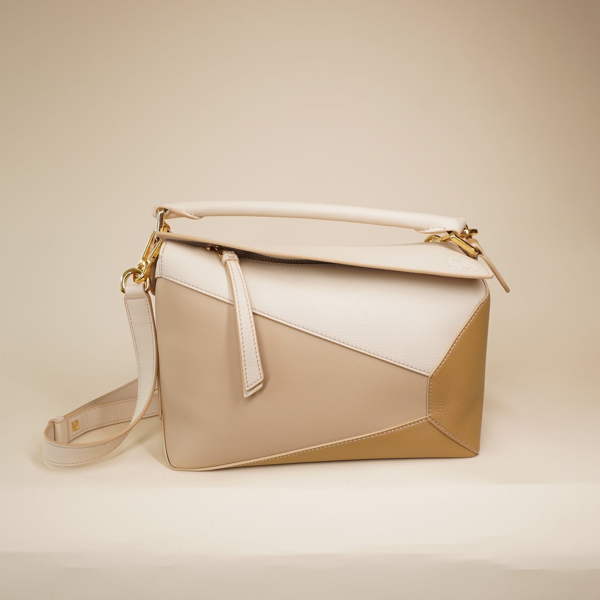 PRE-OWNED Small Leather Puzzle Edge Shoulder Bag