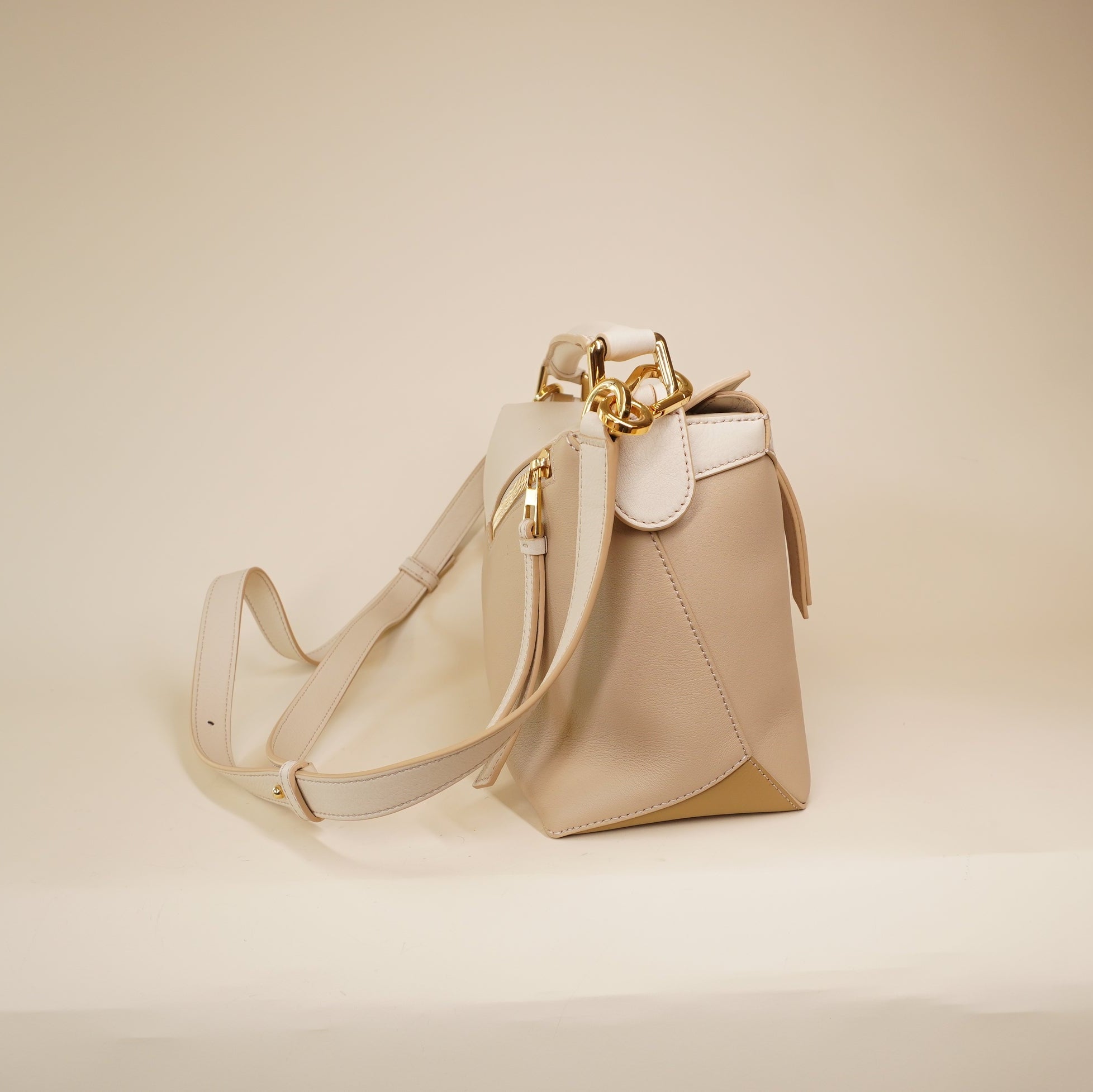 PRE-OWNED Small Leather Puzzle Edge Shoulder Bag