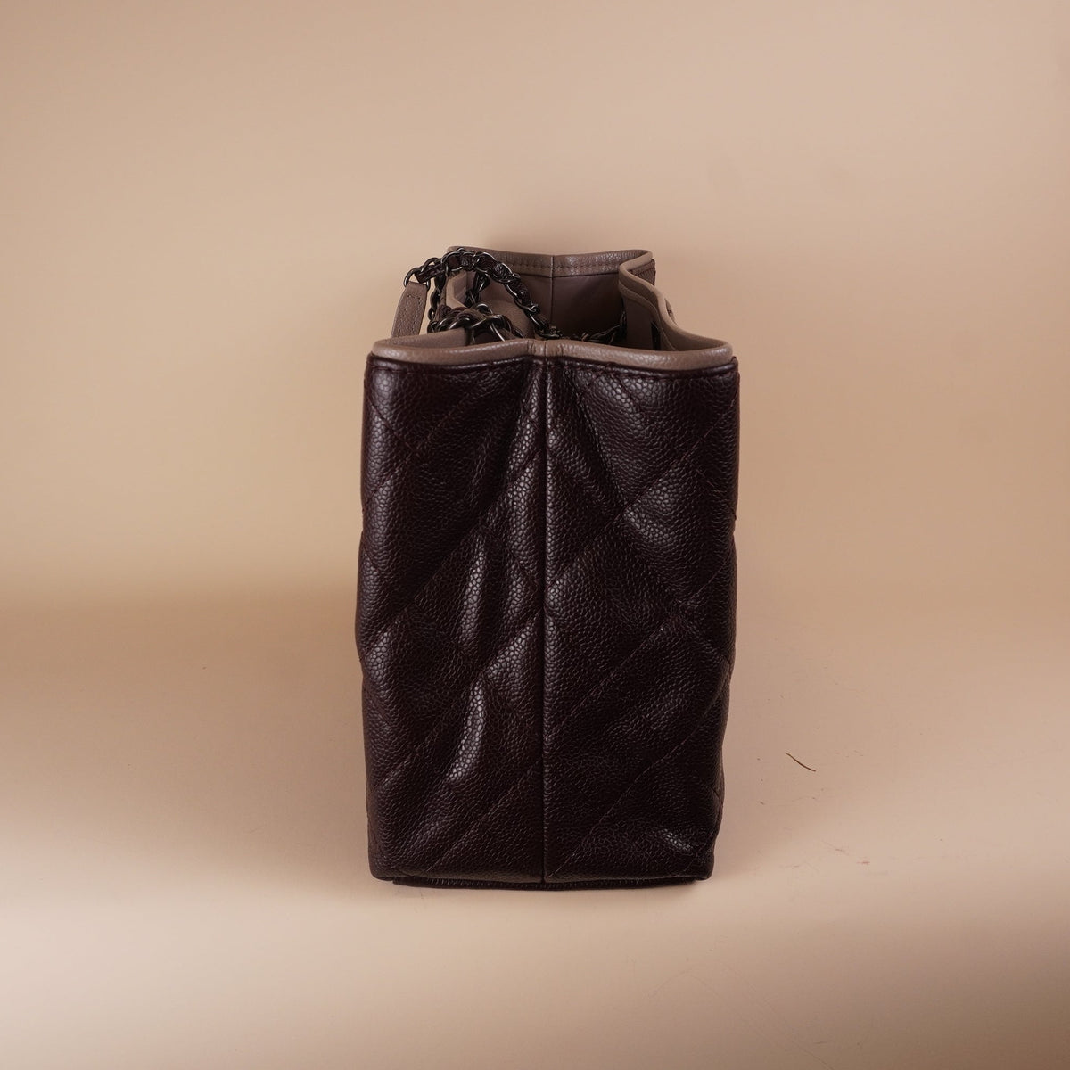 PRE-OWNED CC Caviar Quilted Shopping Tote 