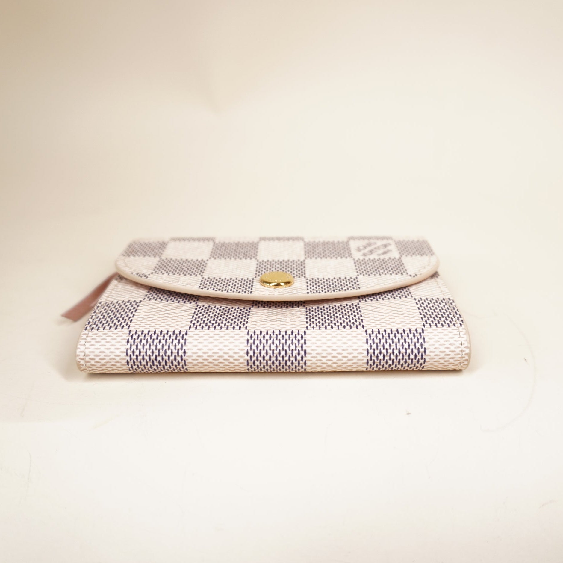 PRE-OWNED LV Rosalie Coin Purse Damier Azur Canvas Wallet