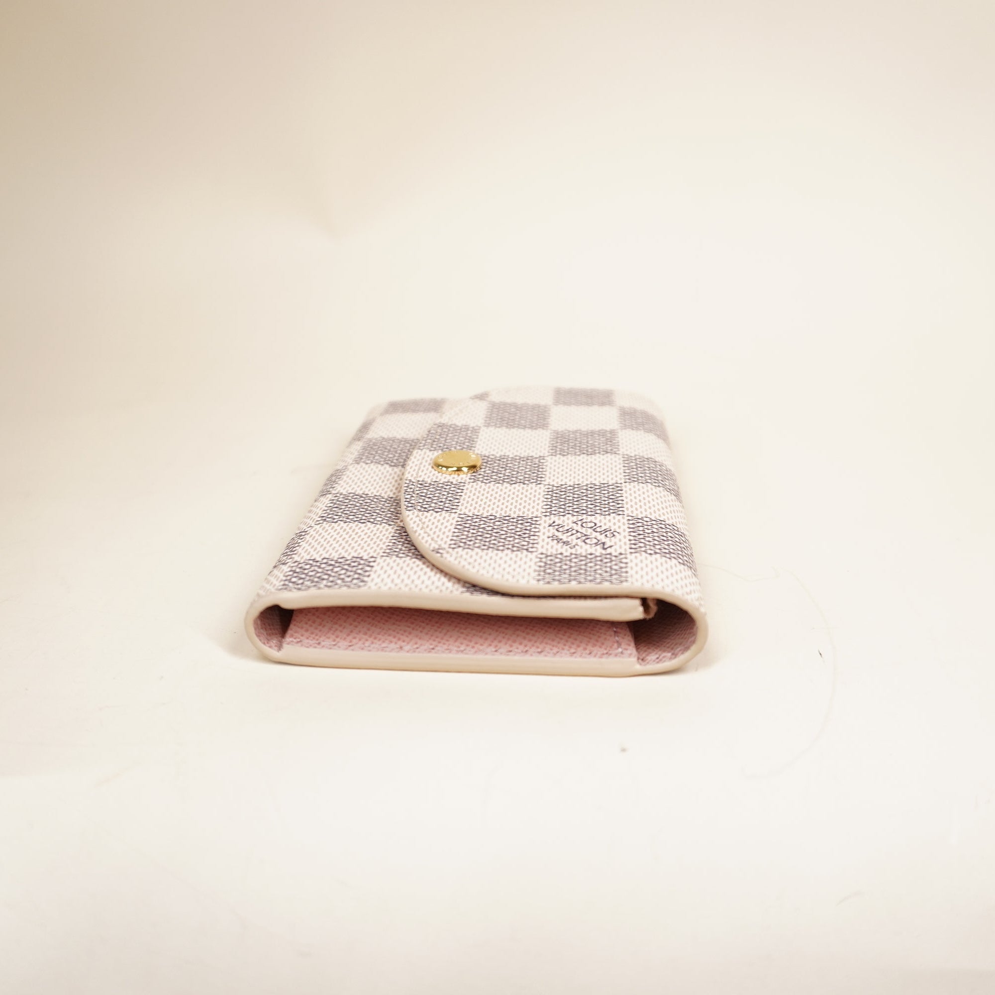 PRE-OWNED LV Rosalie Coin Purse Damier Azur Canvas Wallet