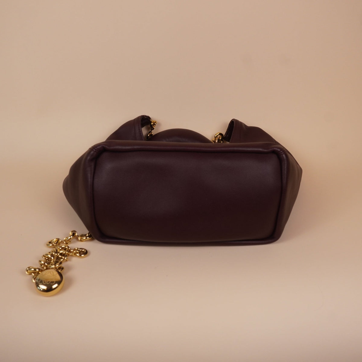 PRE-OWNED Small Flamenco Purse Dark Burgundy