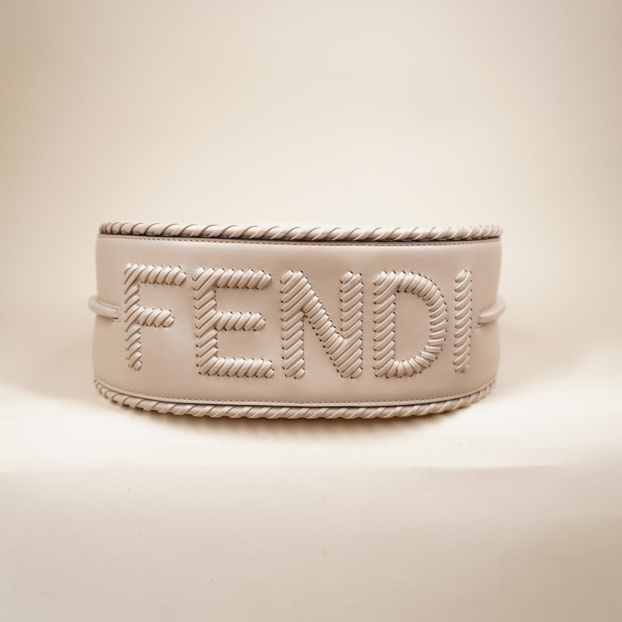 PRE-OWNED Cream Fendigraphy Small Hobo Graphy Shoulder Bag