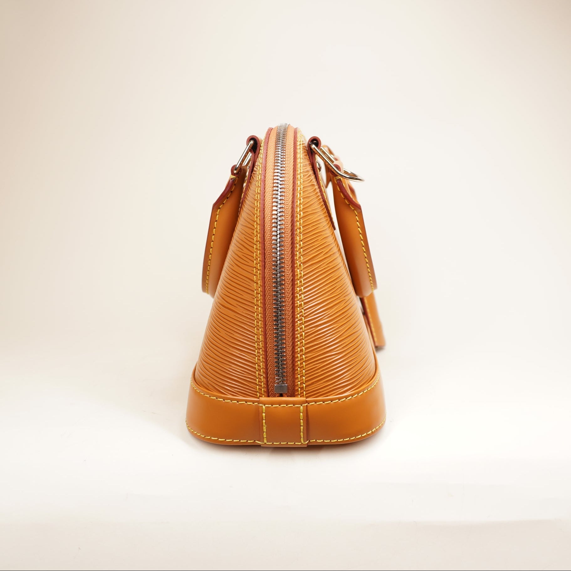 PRE-OWNED Alma BB EPI Leather Shoulder Bag Brown