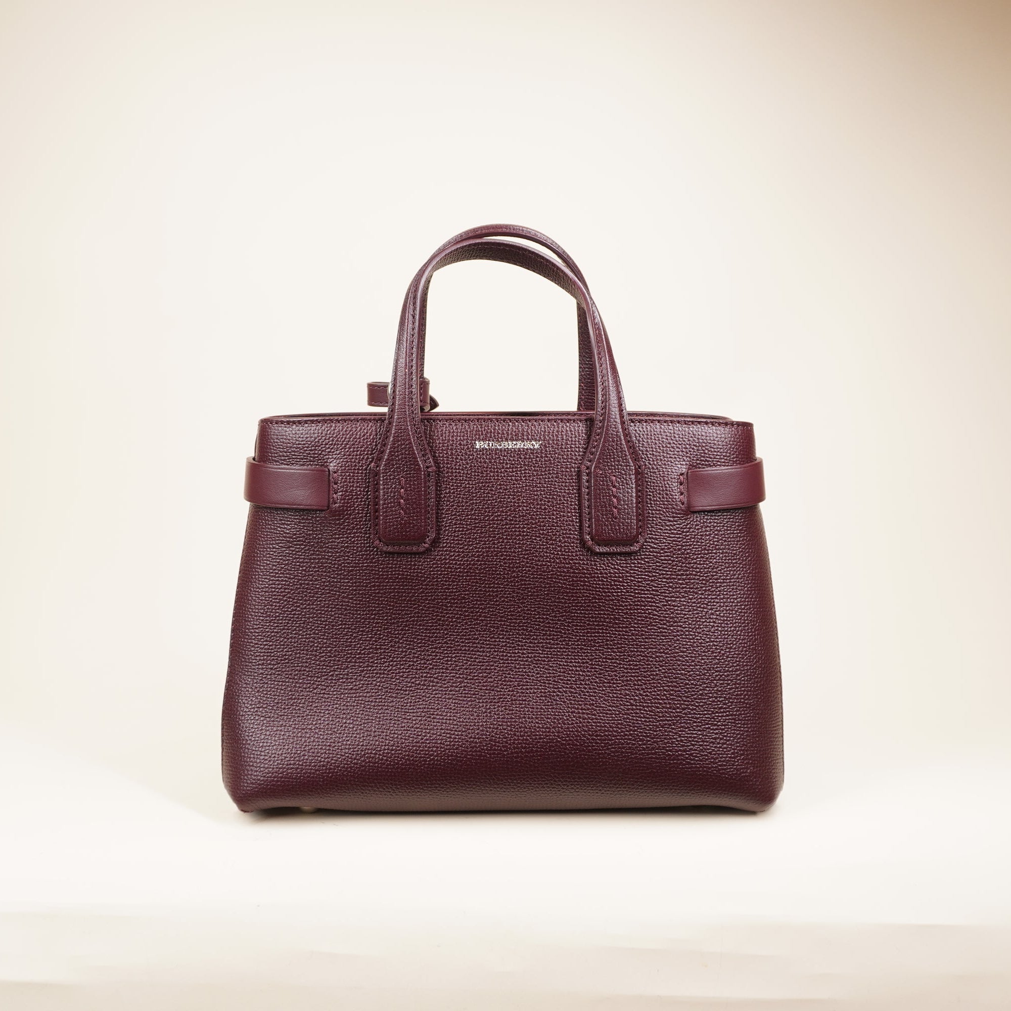 PRE-OWNED Derby Calfskin House Check Medium Banner Shoulder Bag